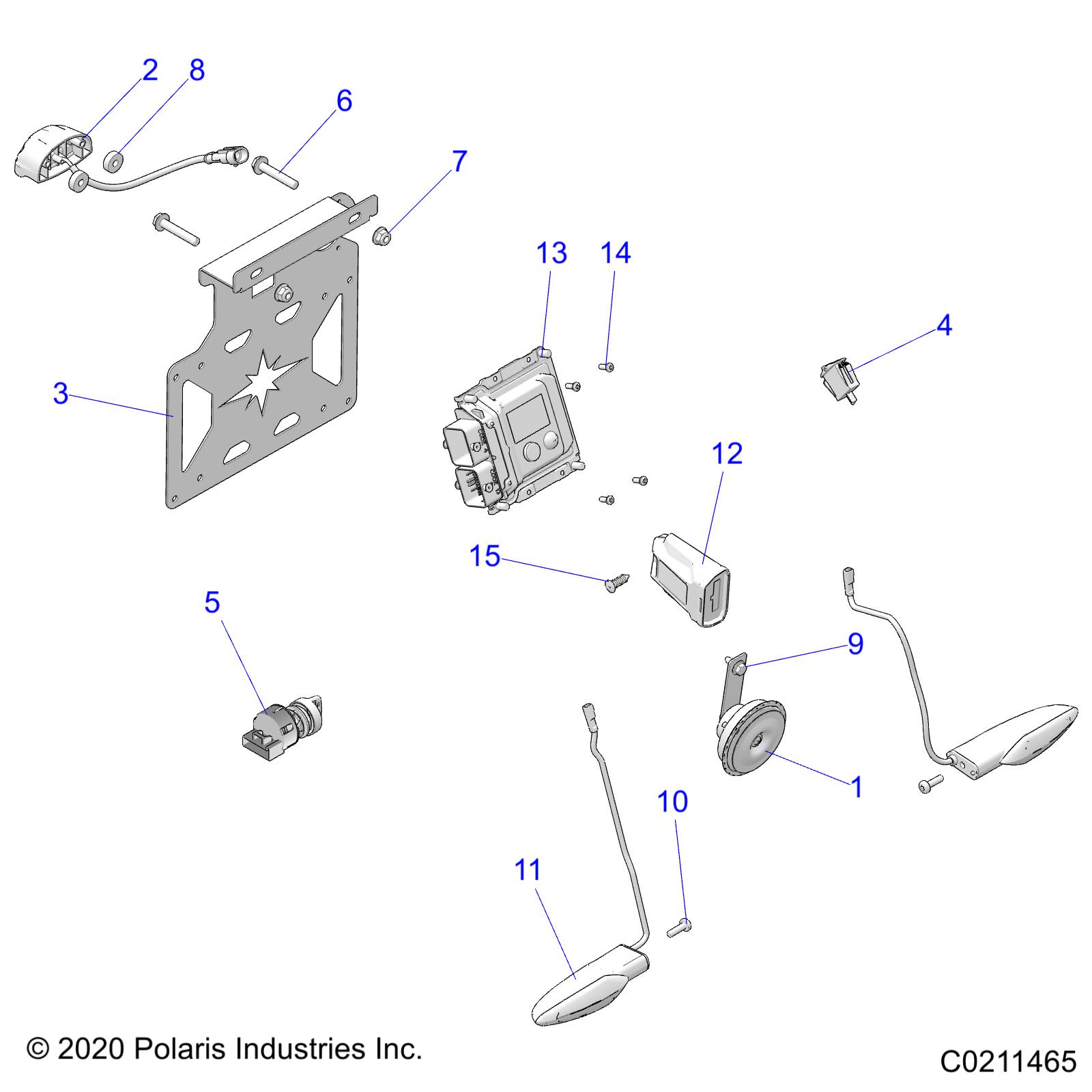 Foto diagrama Polaris que contem a peça 4010321