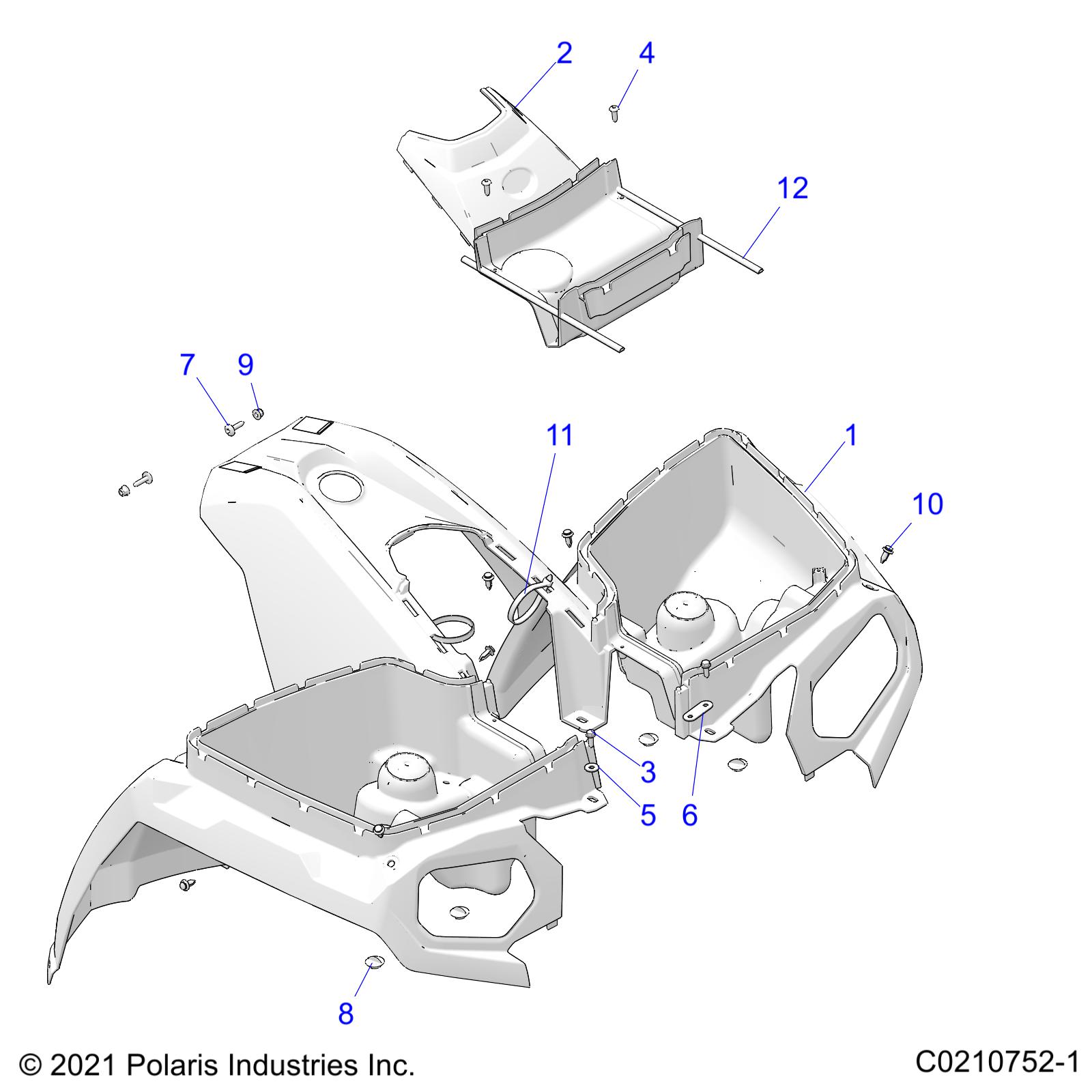 Foto diagrama Polaris que contem a peça 7080356