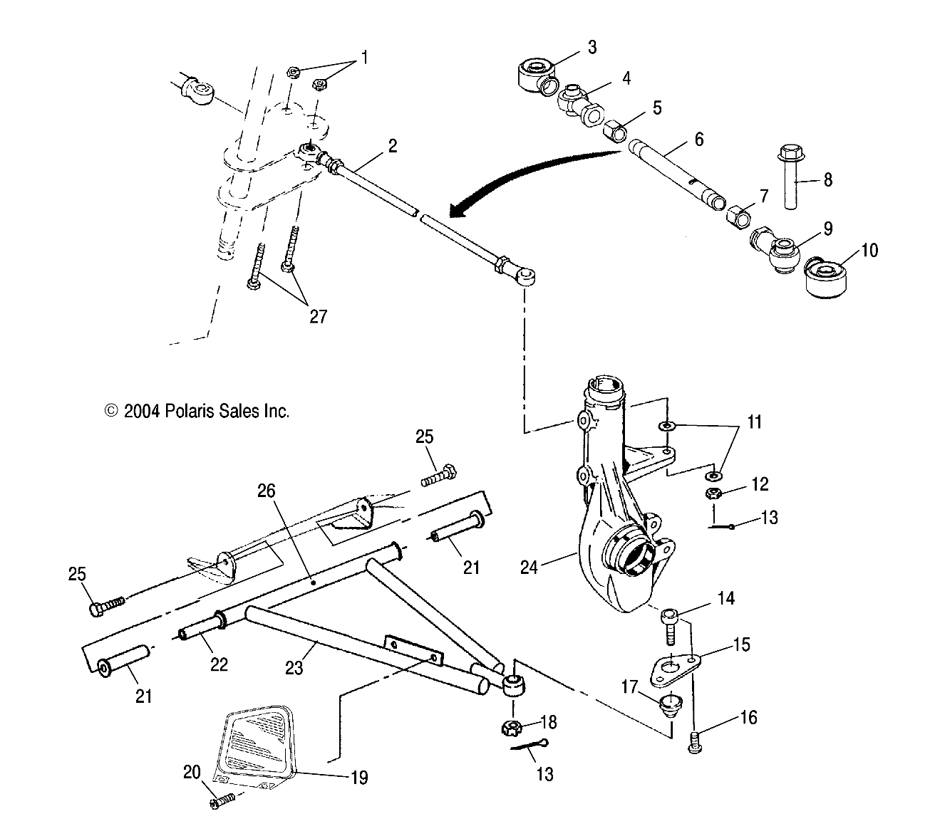 Foto diagrama Polaris que contem a peça 7080673