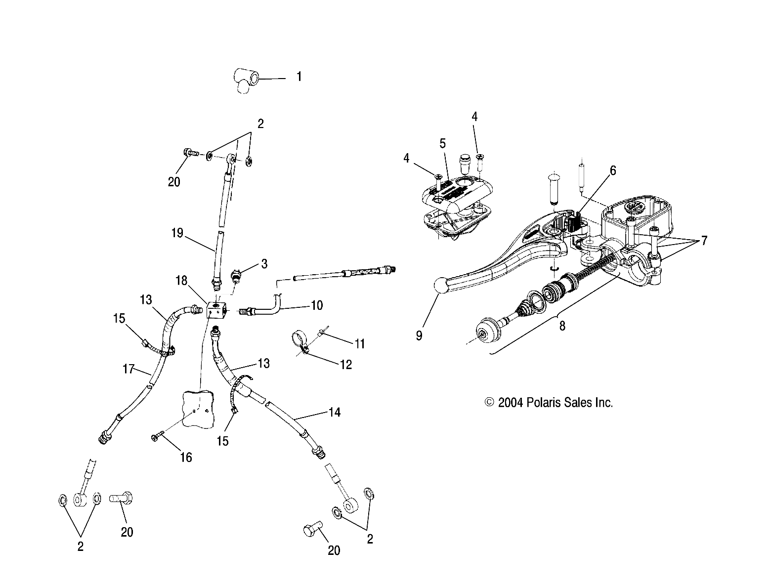 Foto diagrama Polaris que contem a peça 1910474