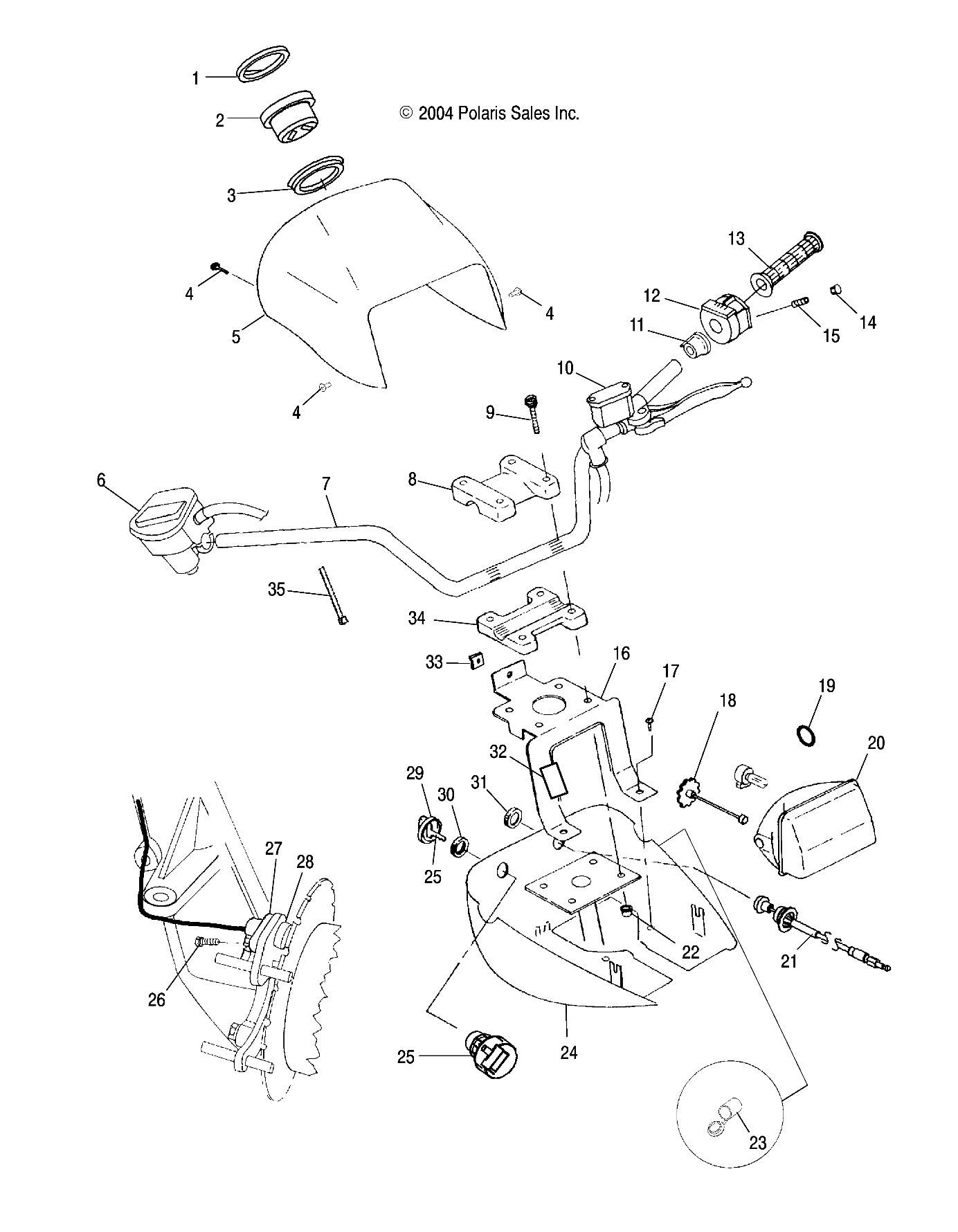 Foto diagrama Polaris que contem a peça 5433762-070