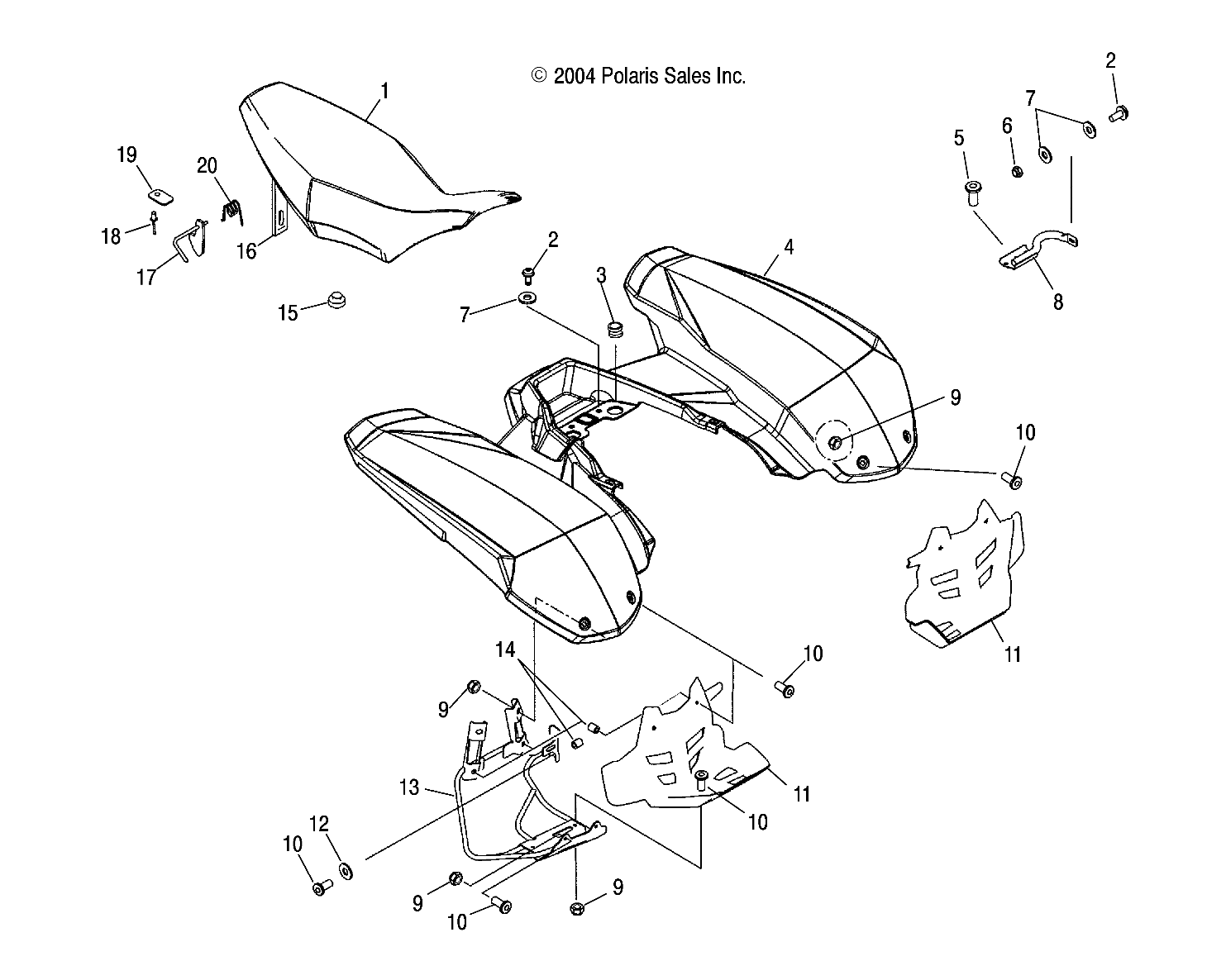 Part Number : 5435231-496 CAB-REAR PREDATOR COSMIC SUN