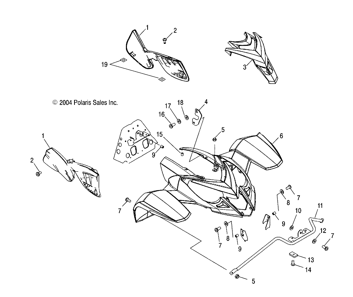 Foto diagrama Polaris que contem a peça 2633008-496