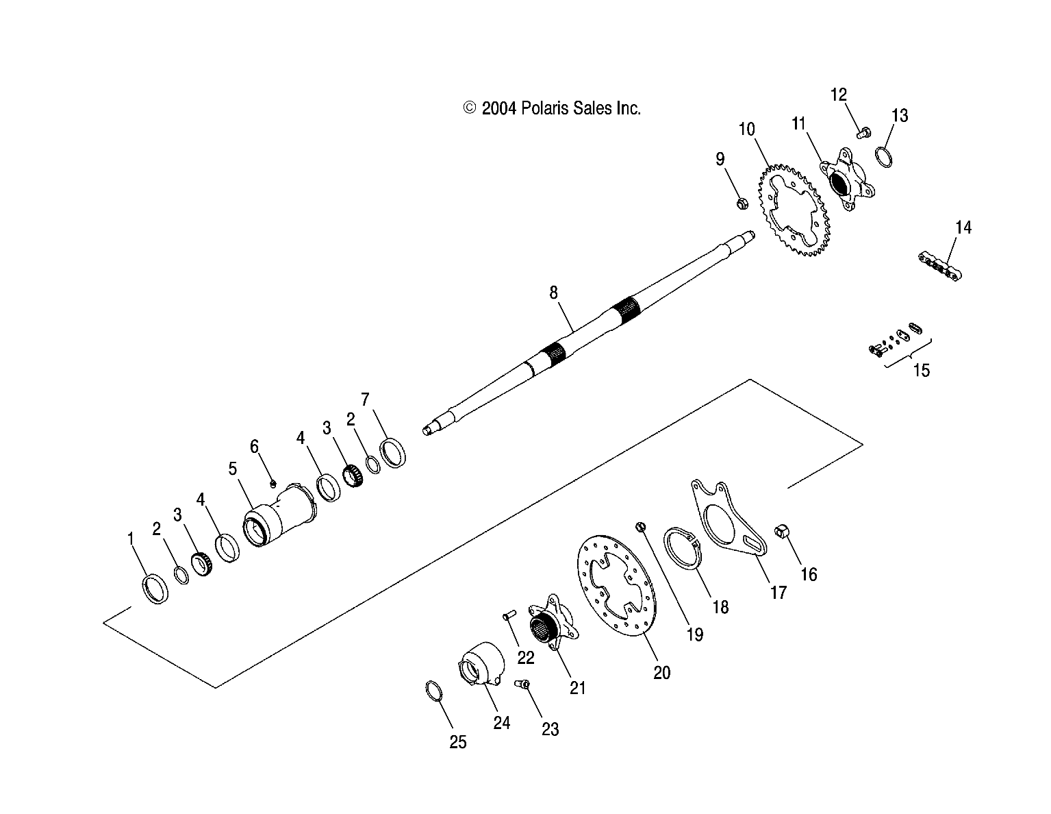 Foto diagrama Polaris que contem a peça 3221151-094