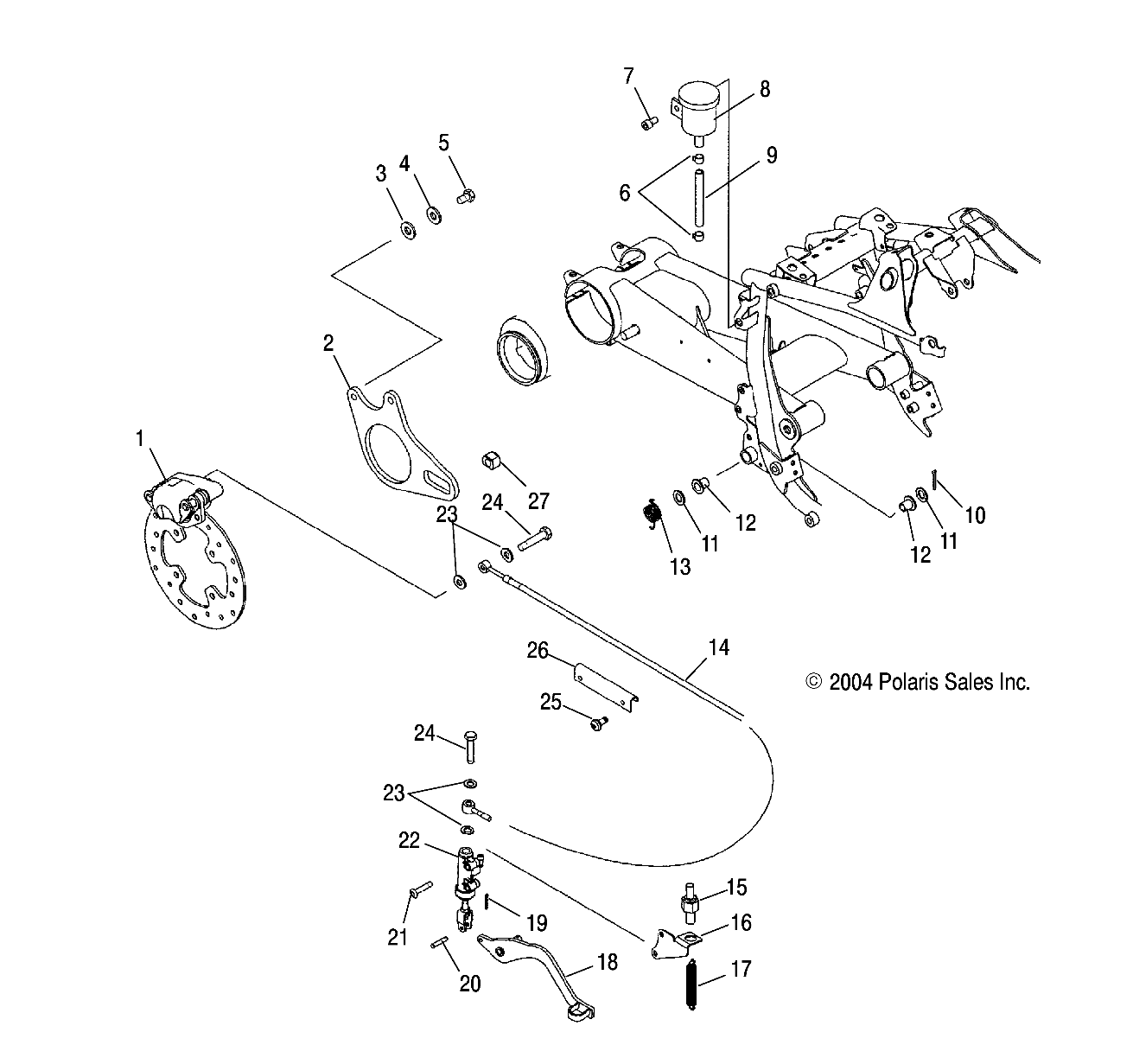 Foto diagrama Polaris que contem a peça 7661103