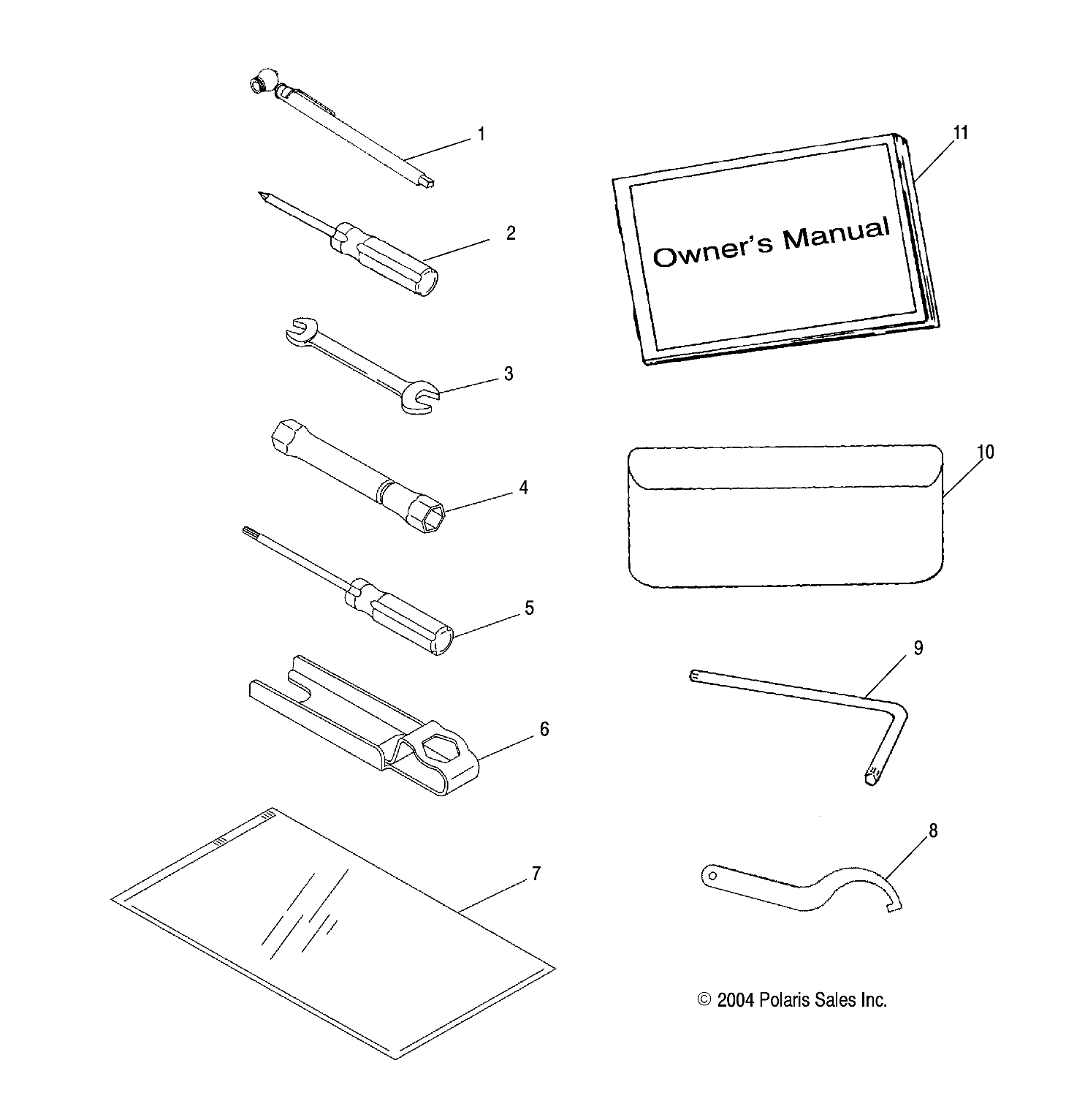 Foto diagrama Polaris que contem a peça 3088136