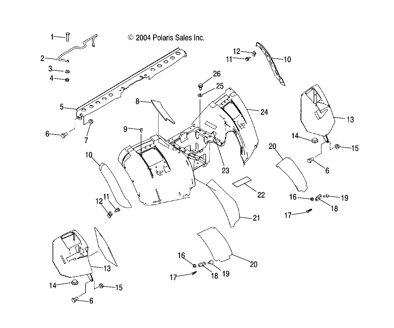 Foto diagrama Polaris que contem a peça 7517299