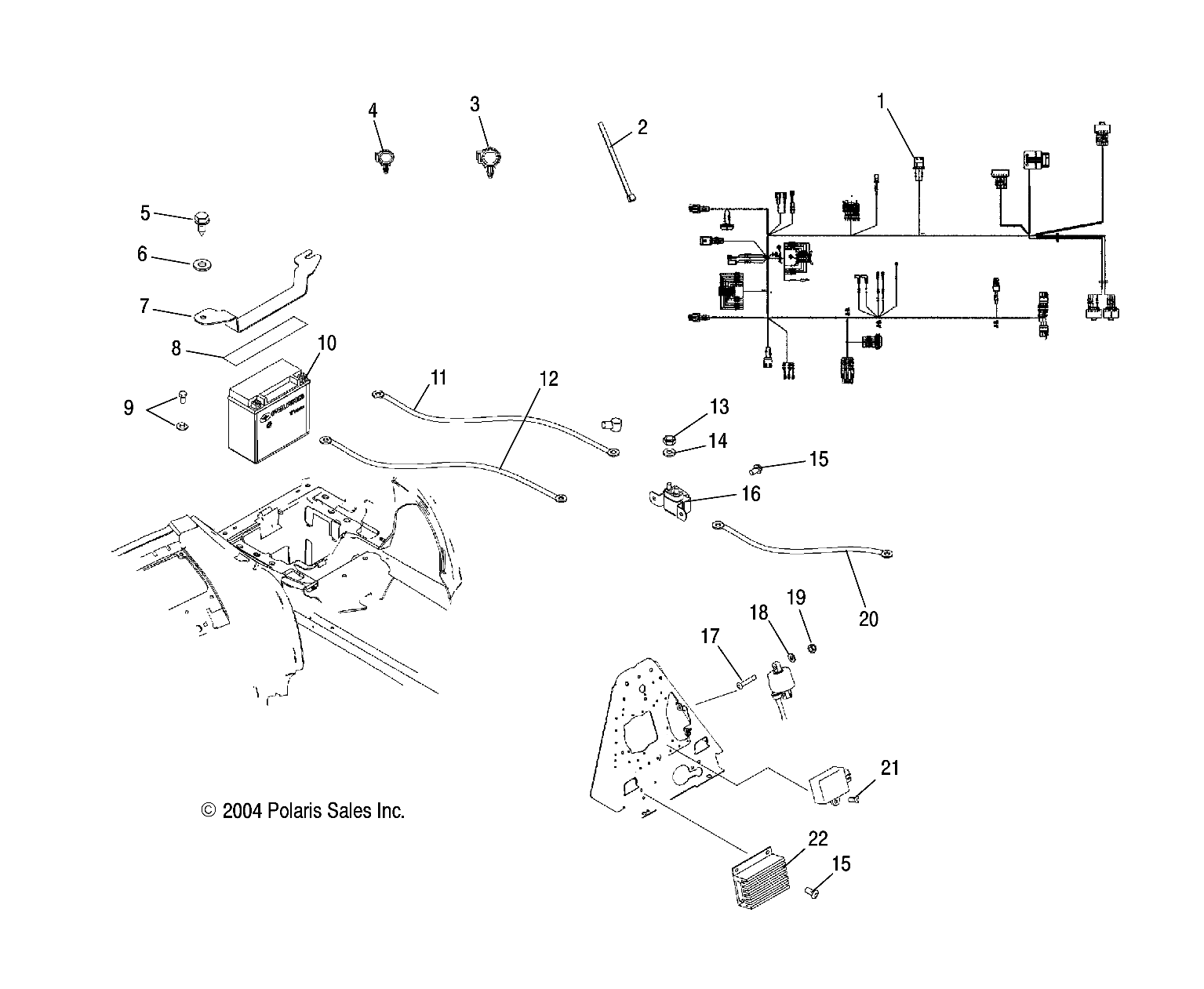 Foto diagrama Polaris que contem a peça 4011072