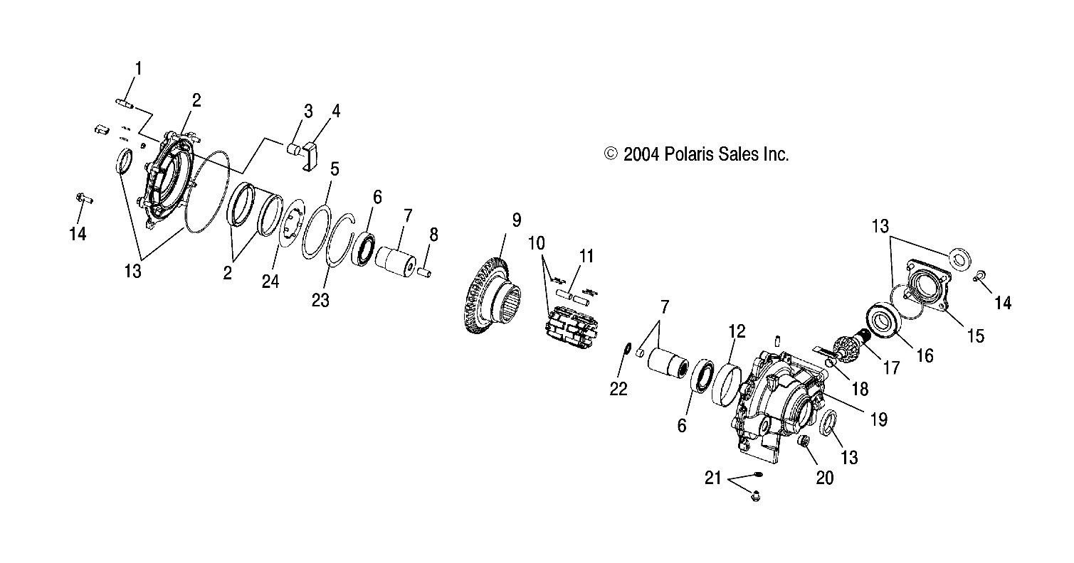 Foto diagrama Polaris que contem a peça 1341497