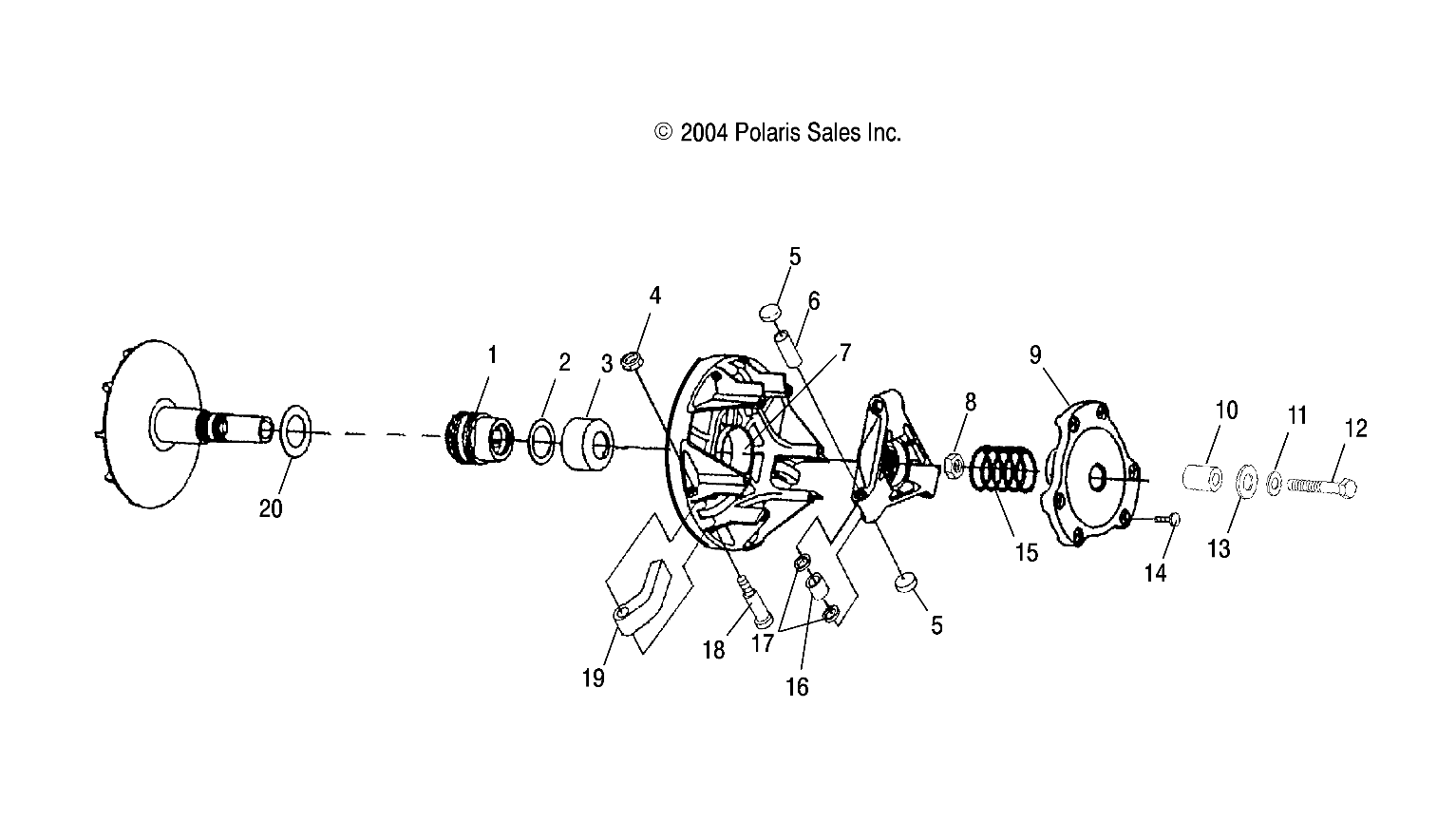 Foto diagrama Polaris que contem a peça 1321706