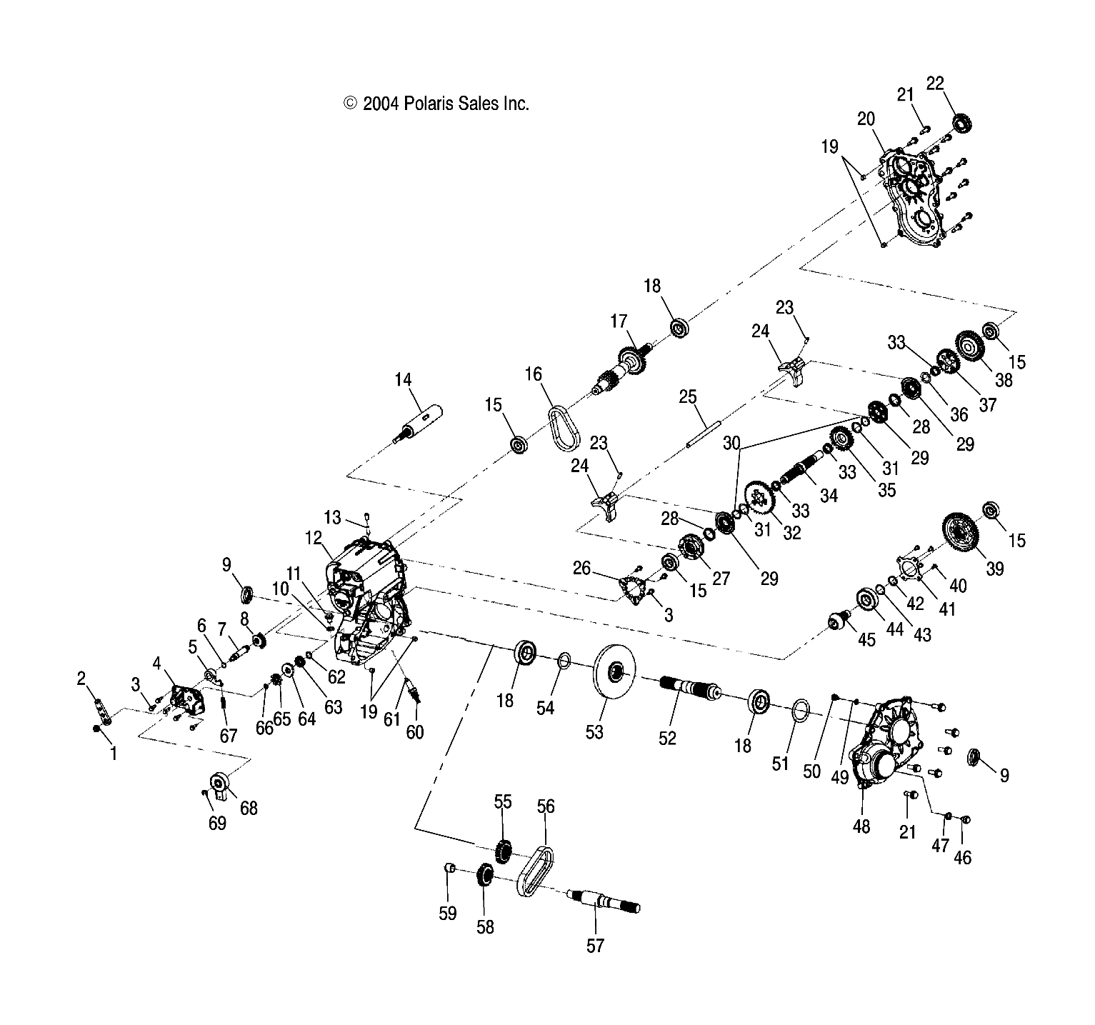 Foto diagrama Polaris que contem a peça 3233764