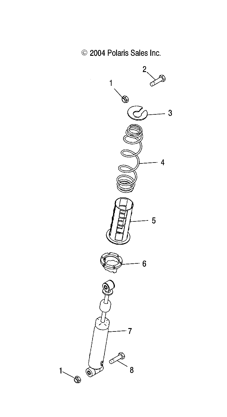 Part Number : 7042175-067 SPRING-COMP REAR BLK