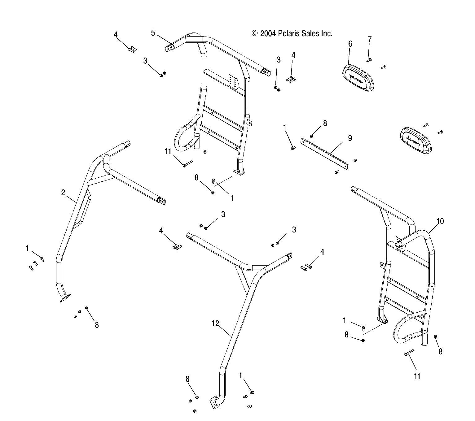 Part Number : 5248164-418 BRKT-CAB FRAME CENTER CROSSFBW