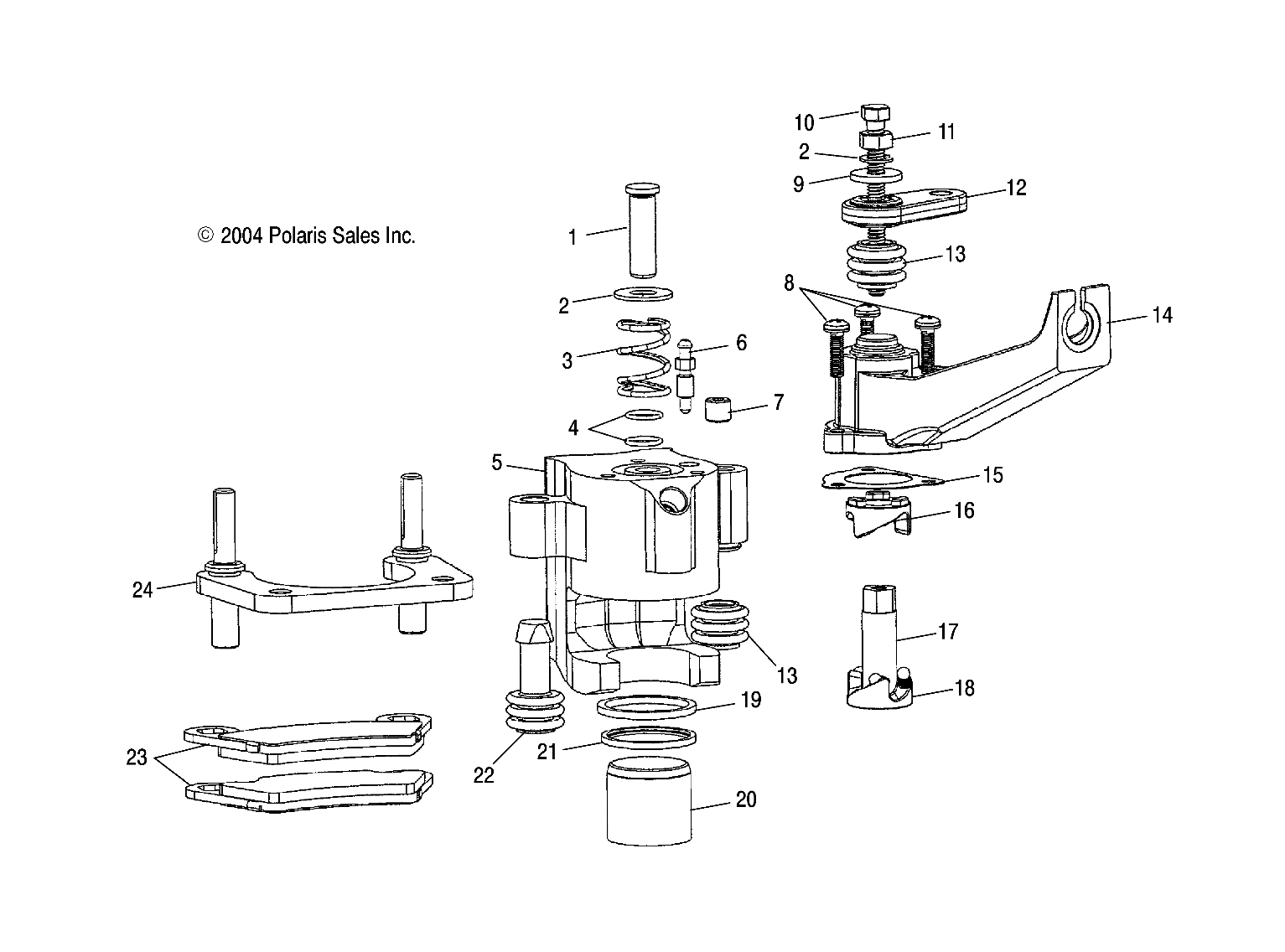 Part Number : 1910802 CALIPER MOUNT ASSEMBLY