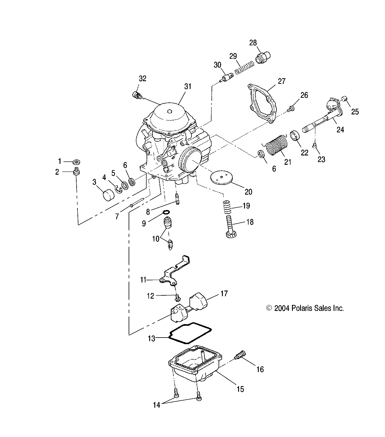 Foto diagrama Polaris que contem a peça 3131519