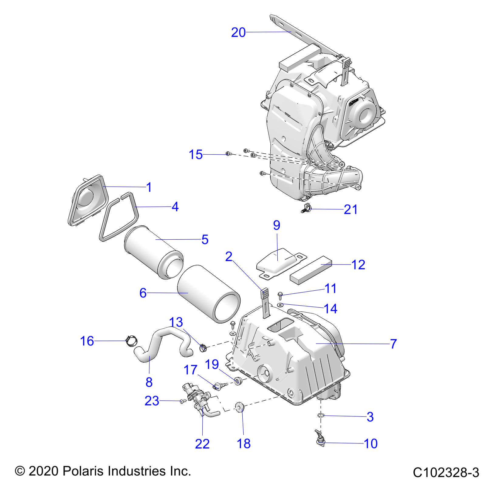 Foto diagrama Polaris que contem a peça 7555859