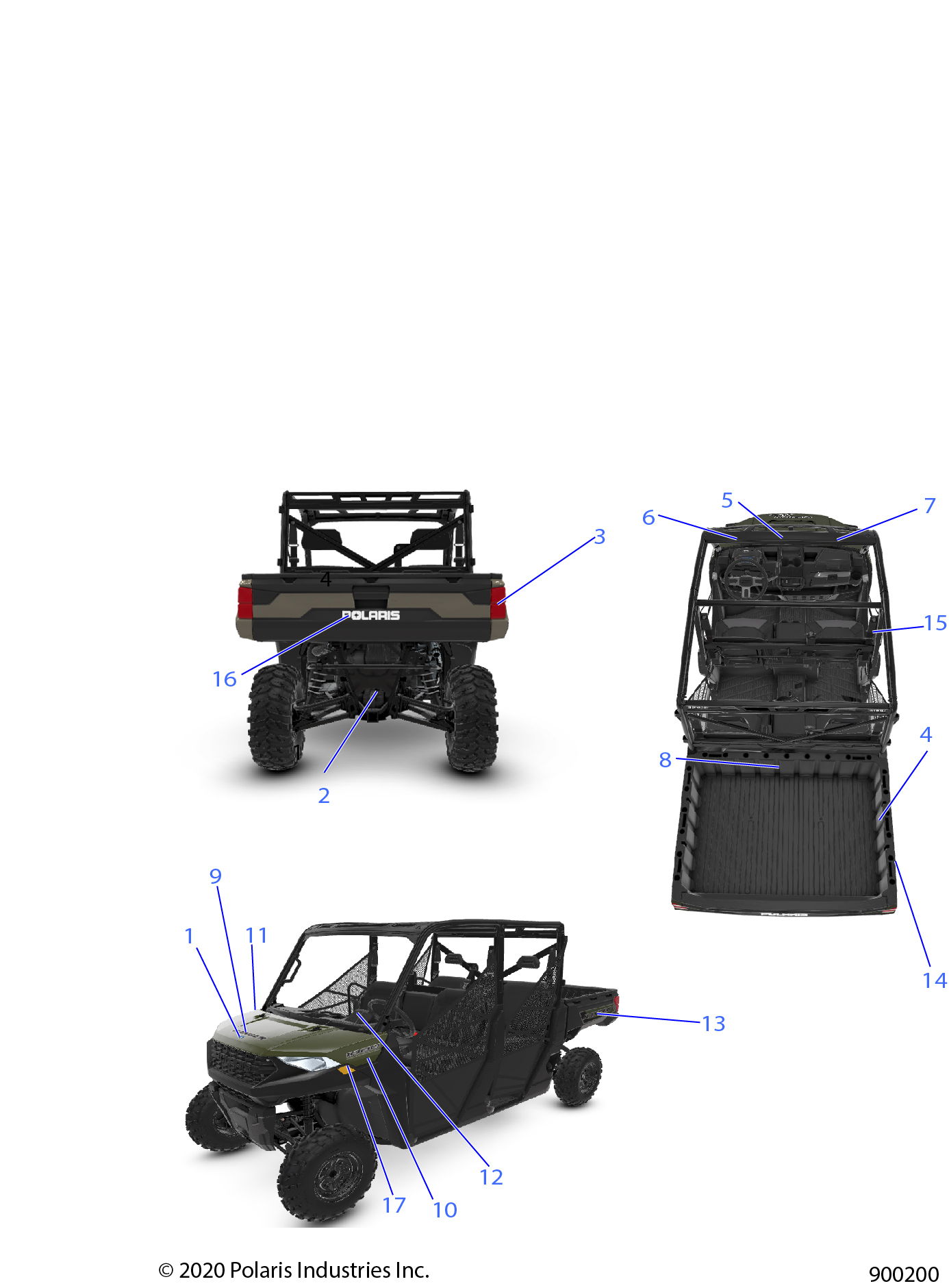 Foto diagrama Polaris que contem a peça 7191511