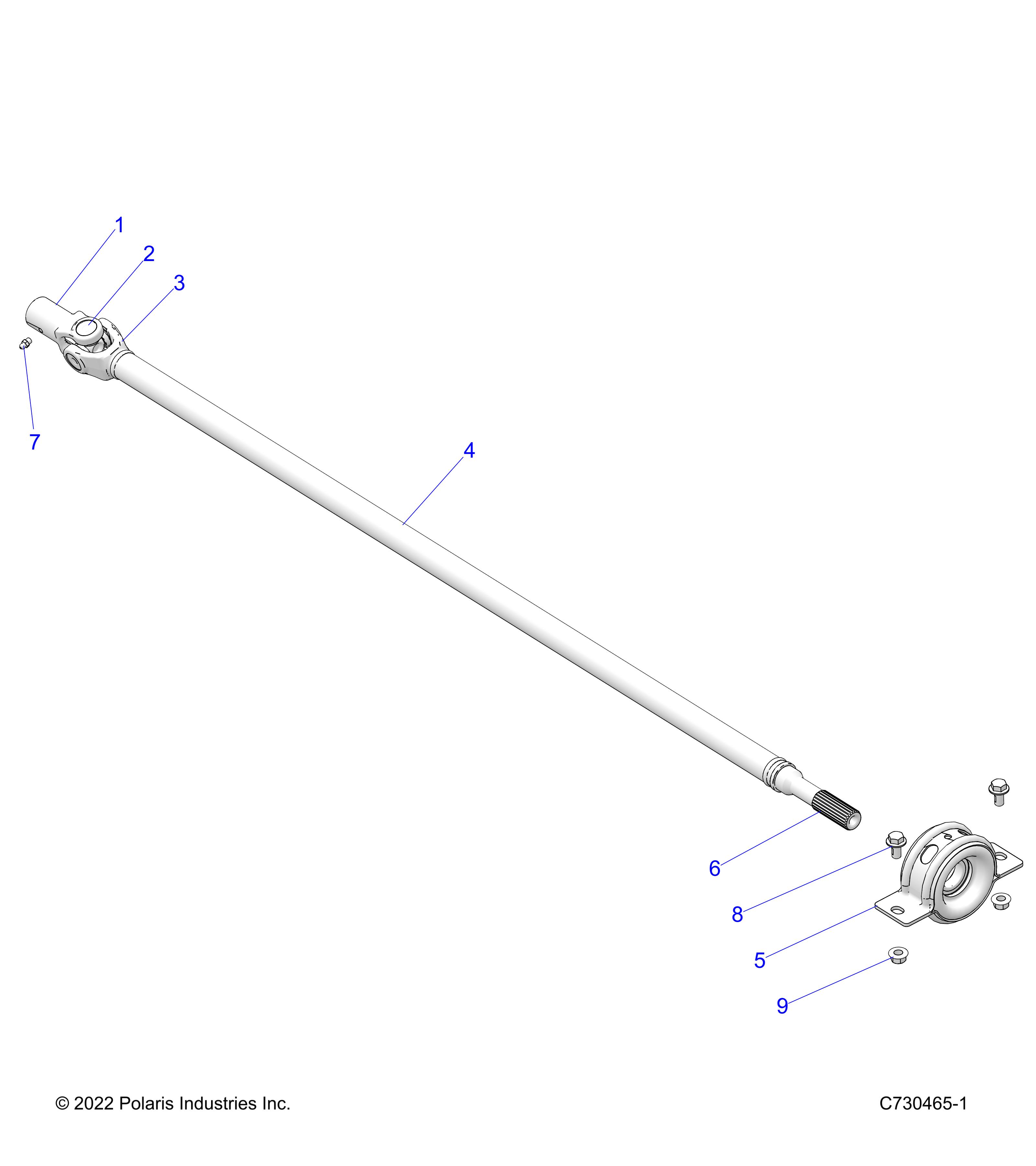 Part Number : 1333093 REAR PROP SHAFT ASSEMBLY