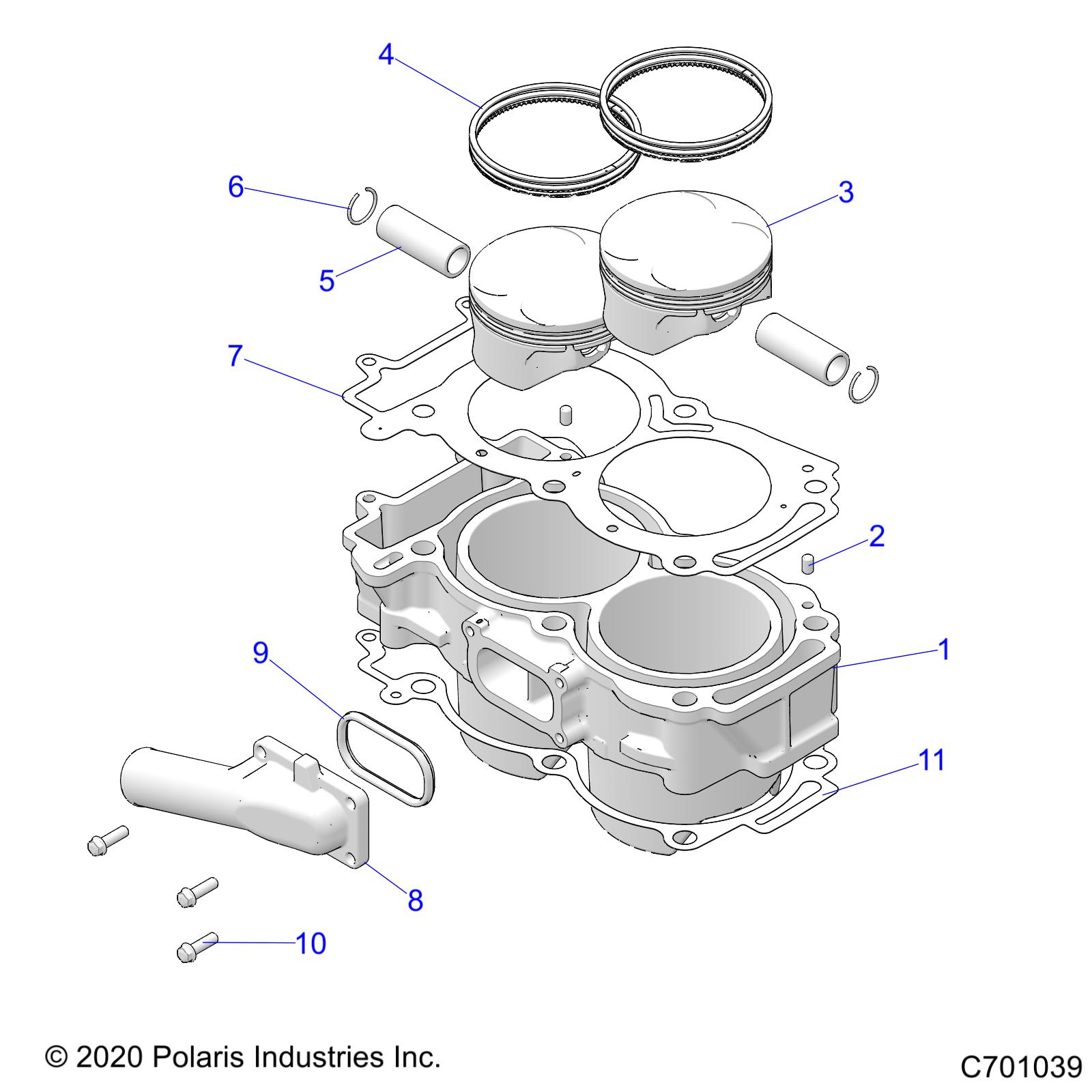 Part Number : 3023156 CYLINDER ASSEMBLY  999