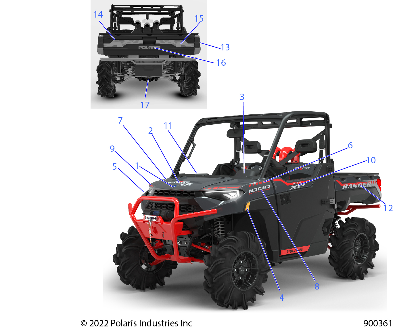 Part Number : 7193470 DECAL-TAILGATE POLARIS GHGRY