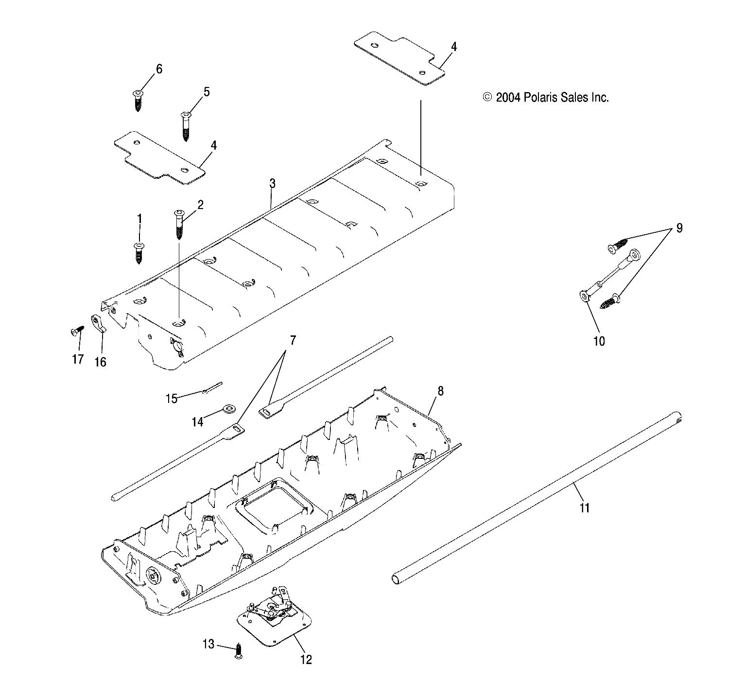 Foto diagrama Polaris que contem a peça 7518213