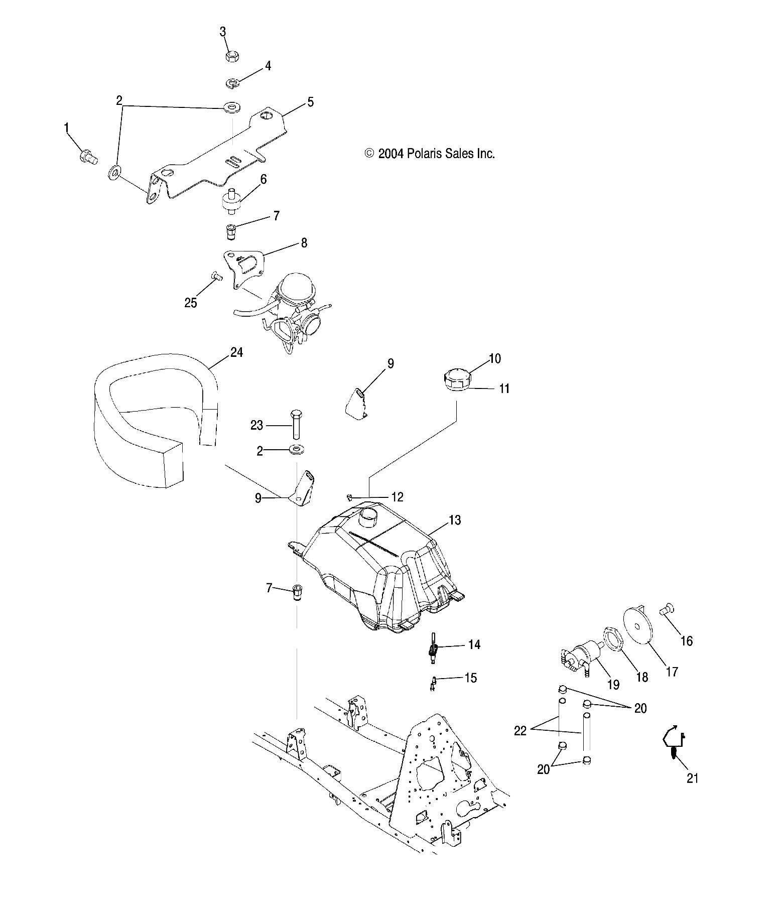 Part Number : 2520364 CAP-GAS VENTED UNLEADED FUEL