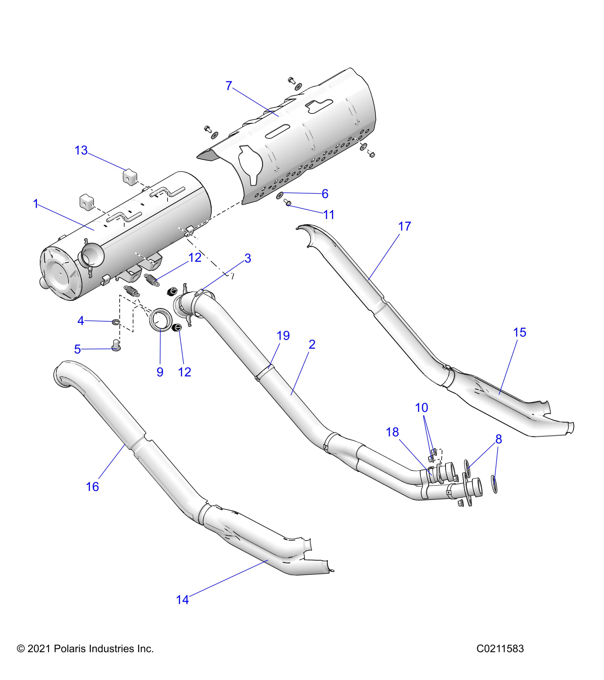 Part Number : 1263074 TWIN EXHAUST PIPE ASSEMBLY