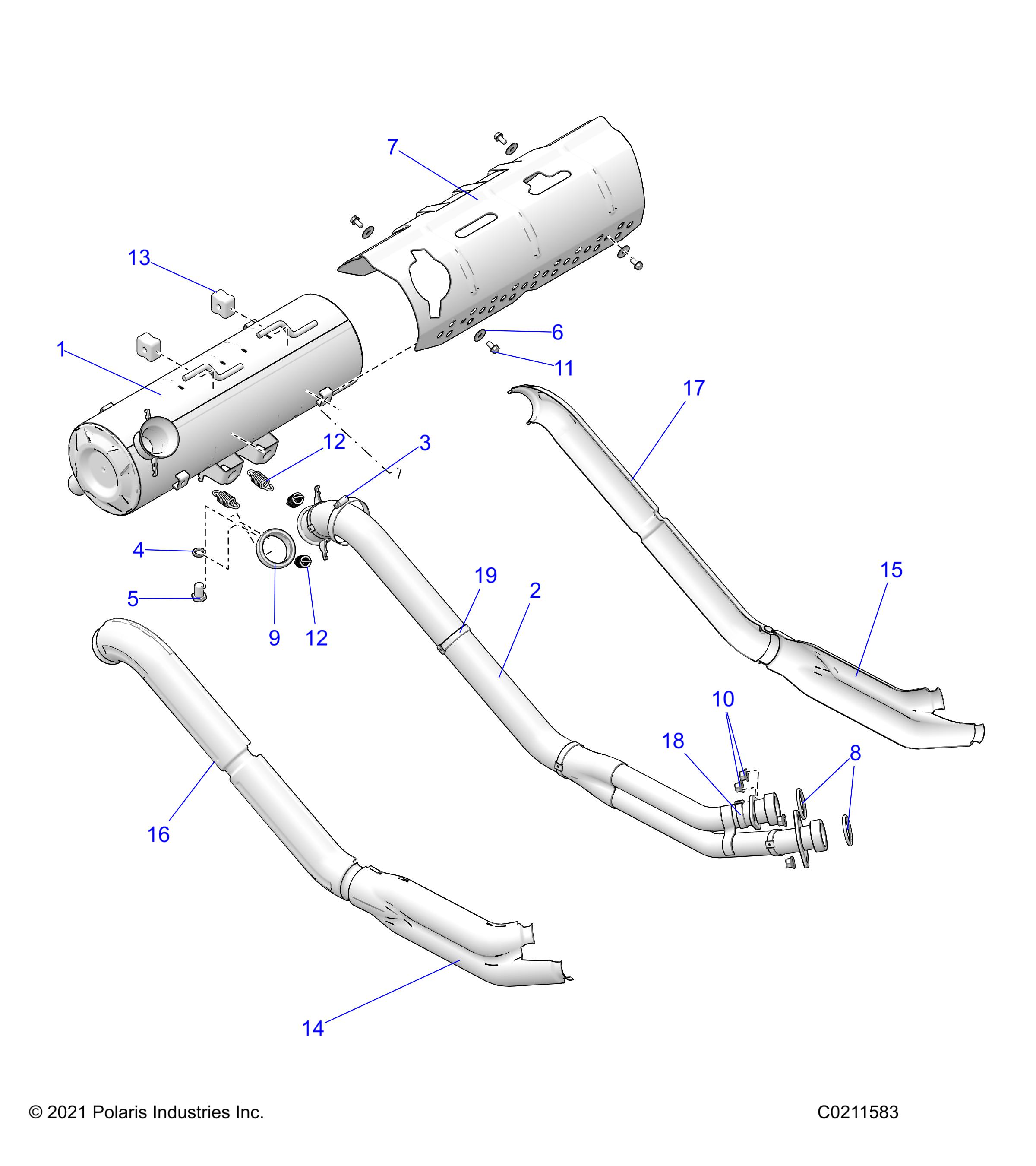 Foto diagrama Polaris que contem a peça 5263747