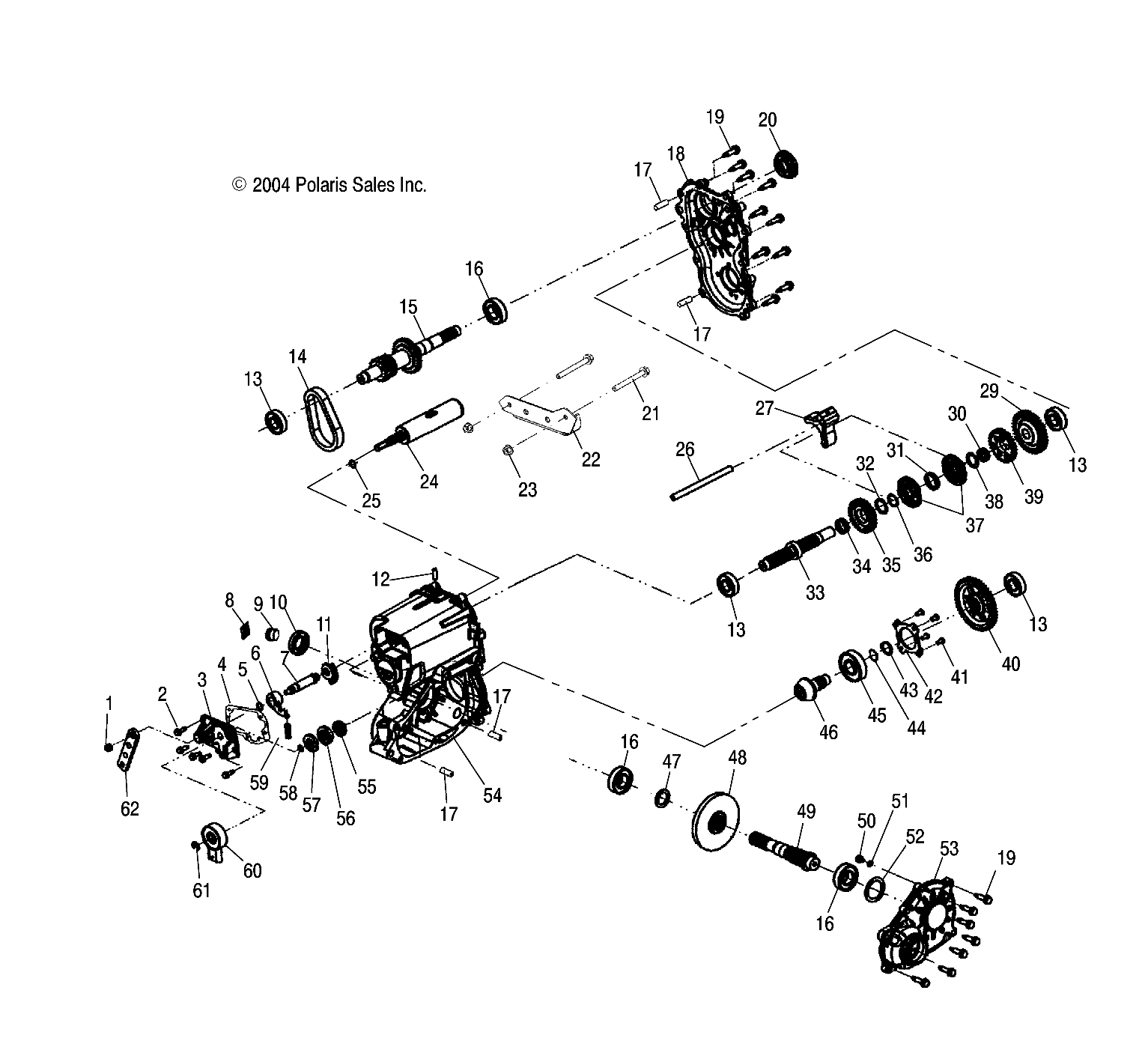 Part Number : 3234129 MAIN GEARCASE  MACHINED