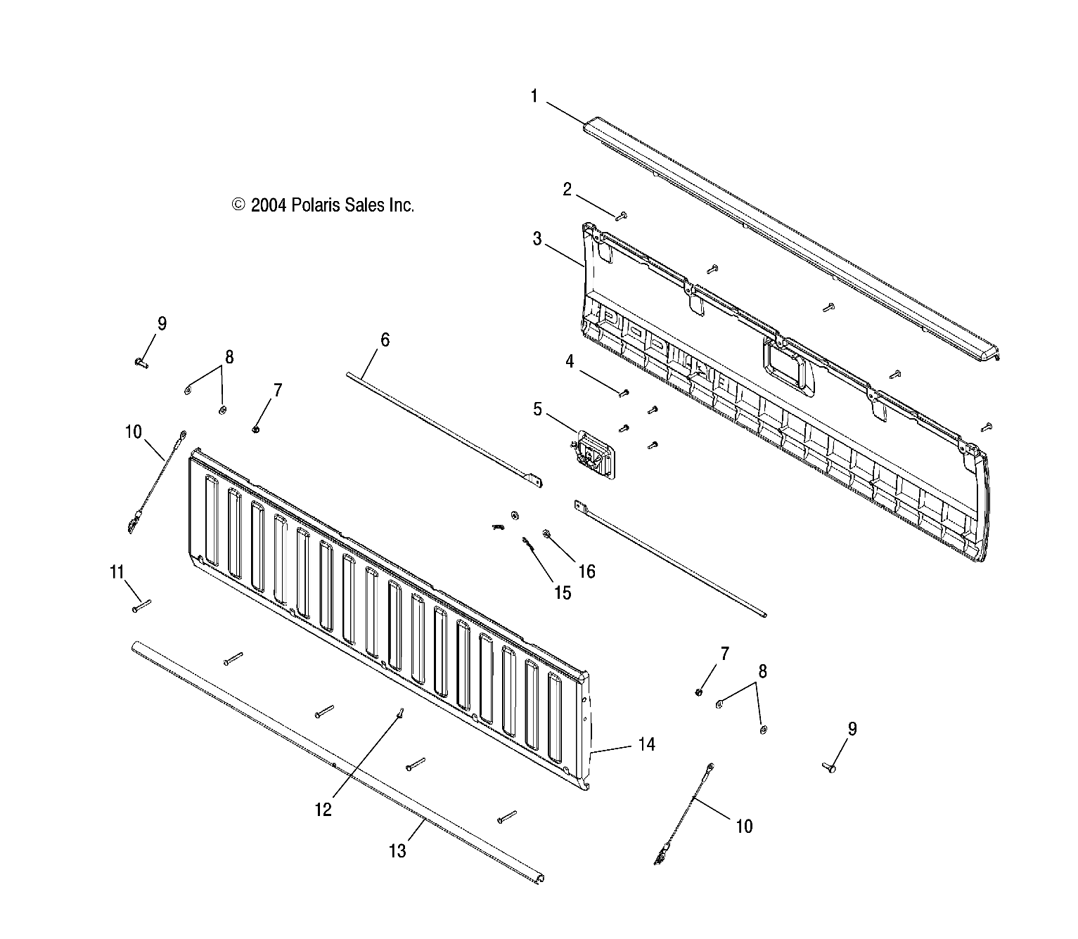 Part Number : 7081215 CABLE-TAILGATE