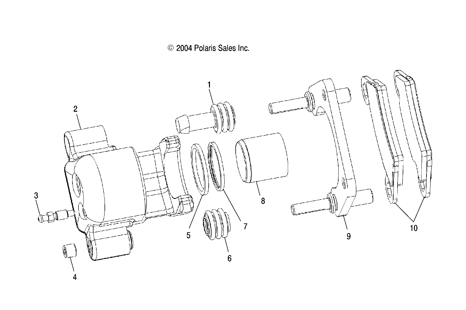 Part Number : 1910826 BRAKE CALIPER ASSEMBLY  RIGHT