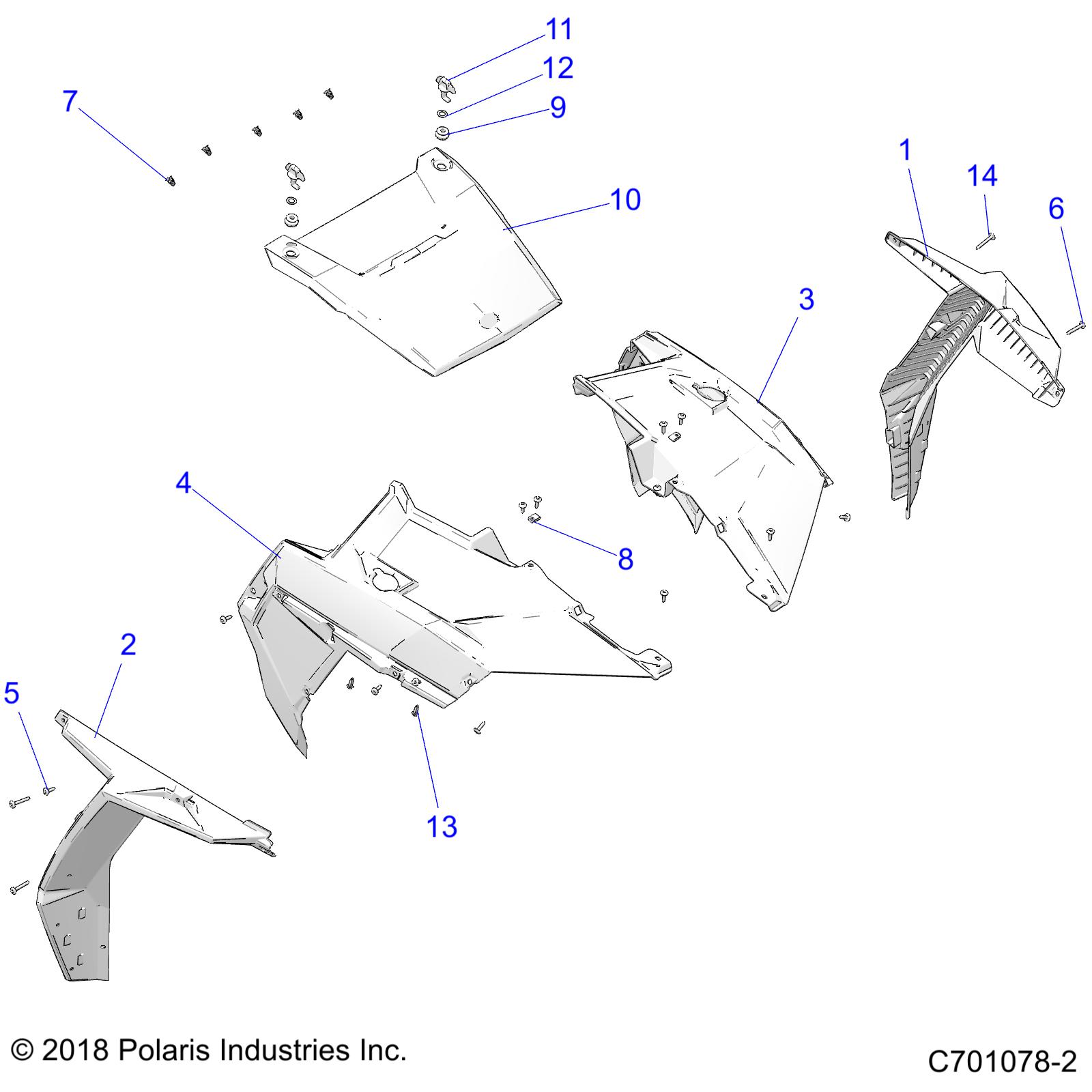 Foto diagrama Polaris que contem a peça 5450717-402