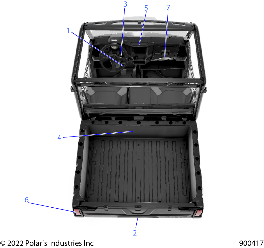 Foto diagrama Polaris que contem a peça 7184006