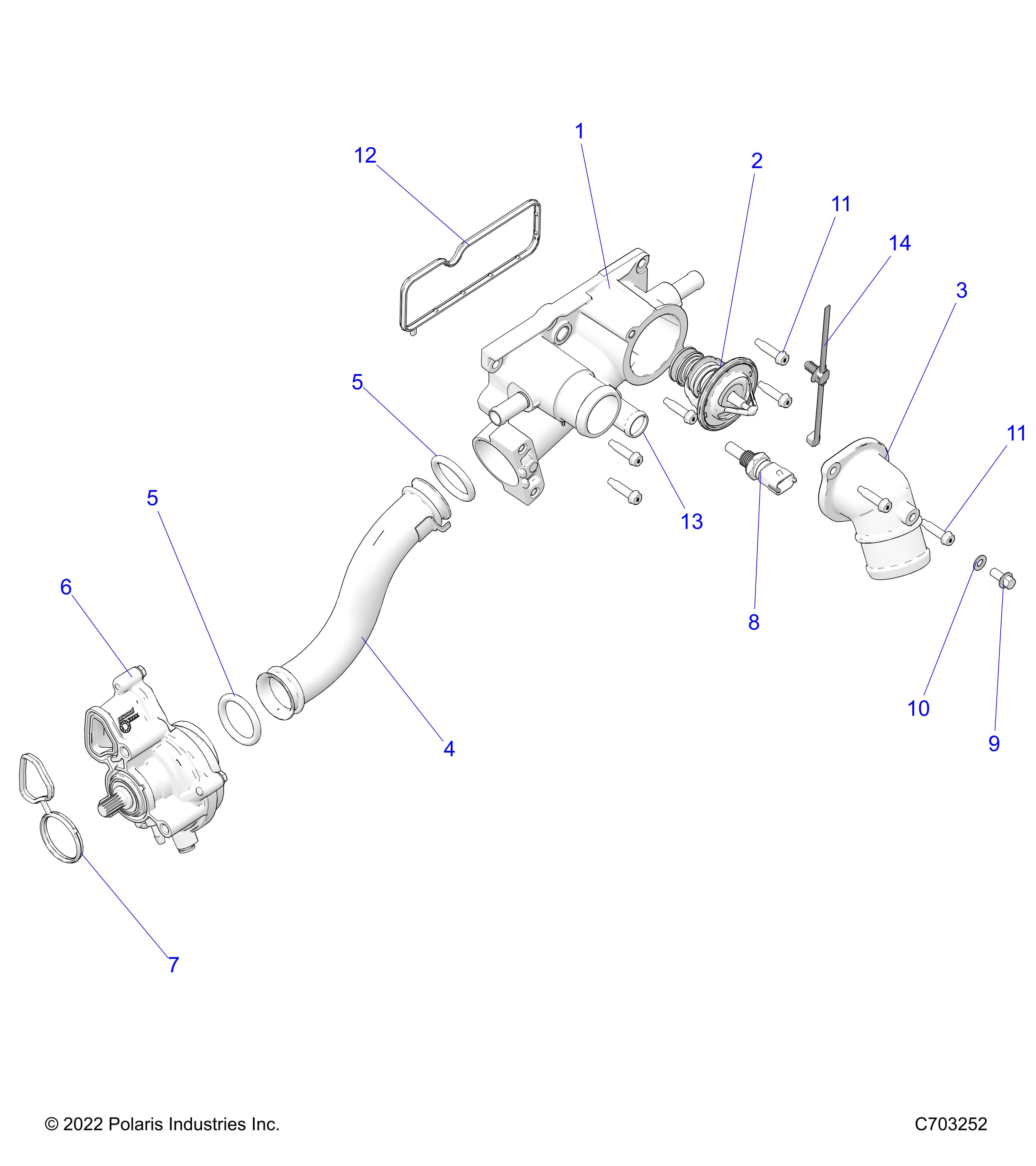 Part Number : 3023613 ASM-PUMP COOLANT HIGHFLOW