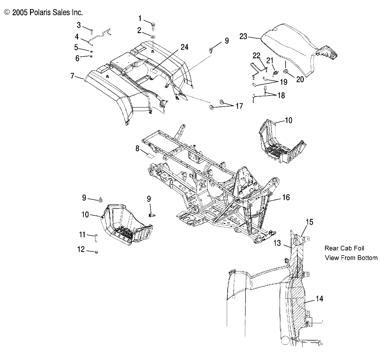 Foto diagrama Polaris que contem a peça 5812703