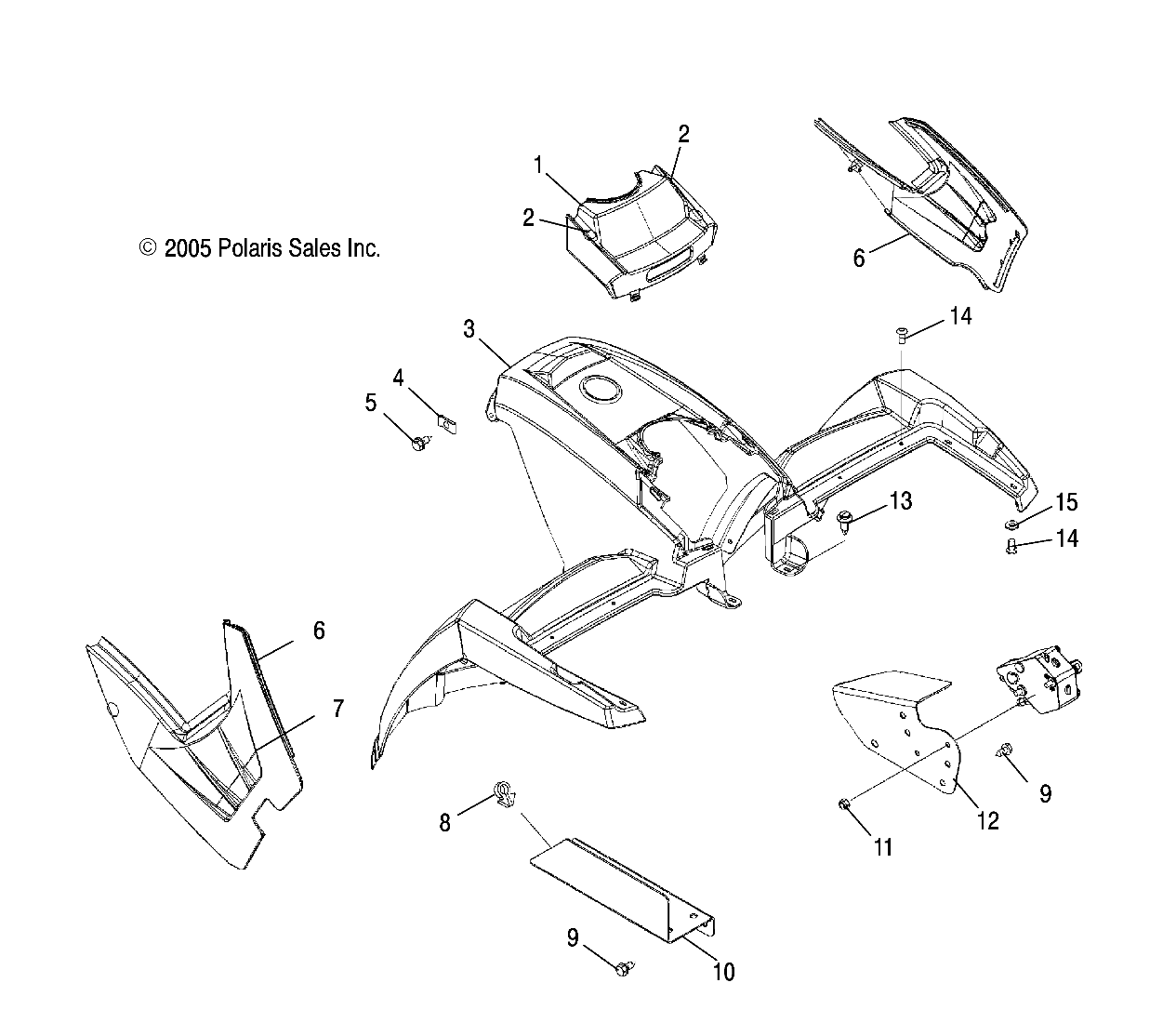 Foto diagrama Polaris que contem a peça 5812828