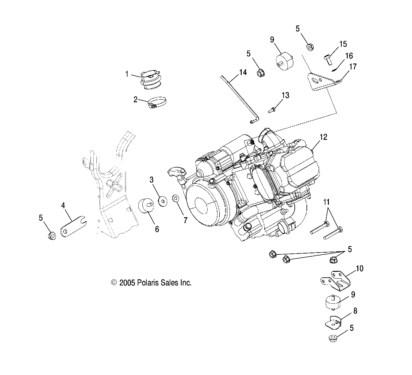 Foto diagrama Polaris que contem a peça 5241150