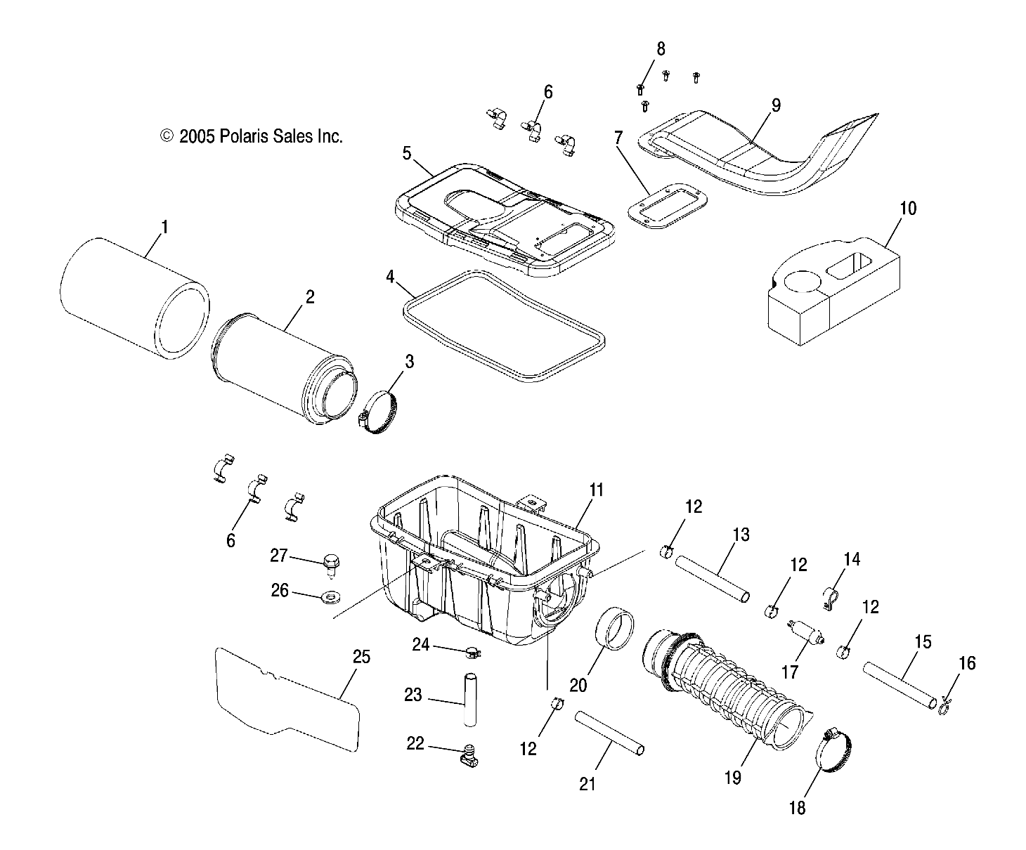 Foto diagrama Polaris que contem a peça 1203567