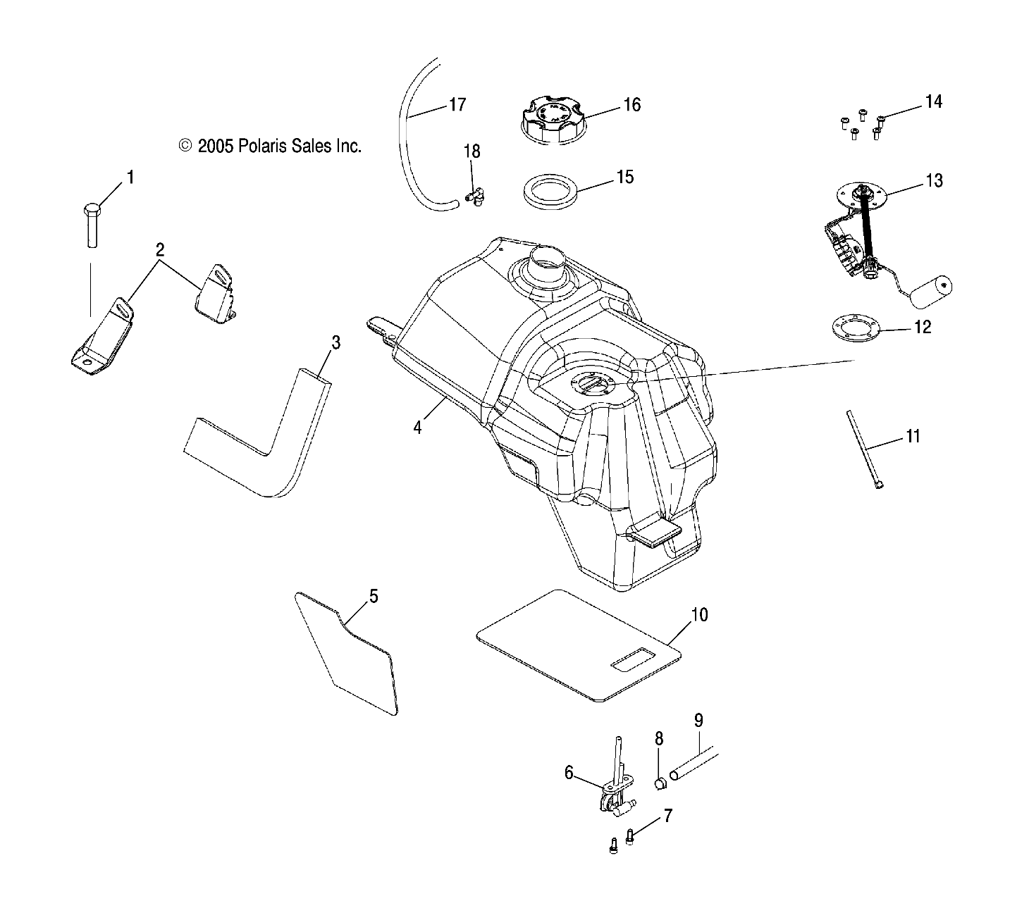 Foto diagrama Polaris que contem a peça 7518257