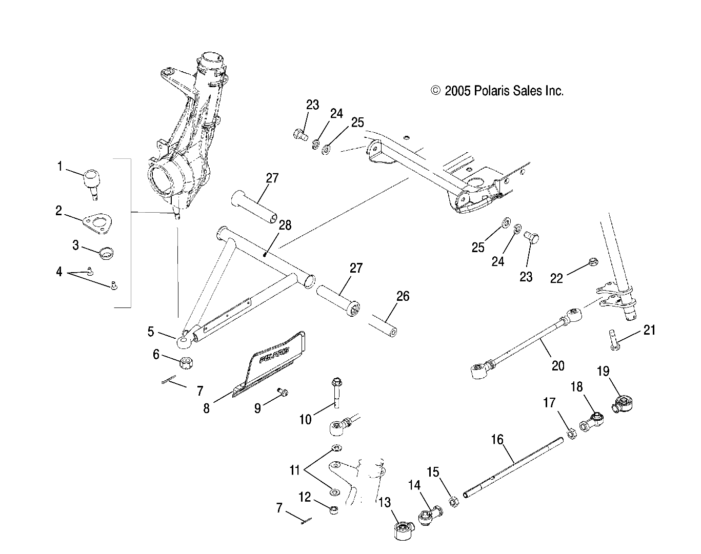 Foto diagrama Polaris que contem a peça 1821498