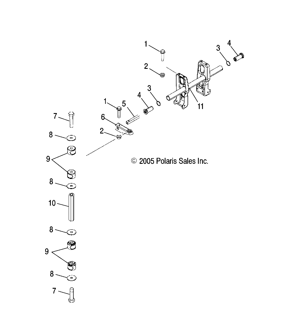 Foto diagrama Polaris que contem a peça 1541802-067