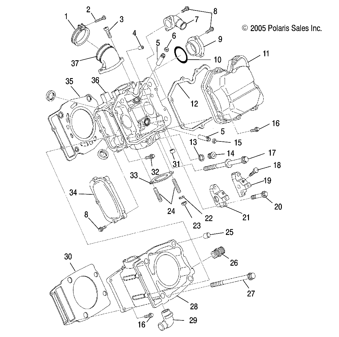 Foto diagrama Polaris que contem a peça 3086781