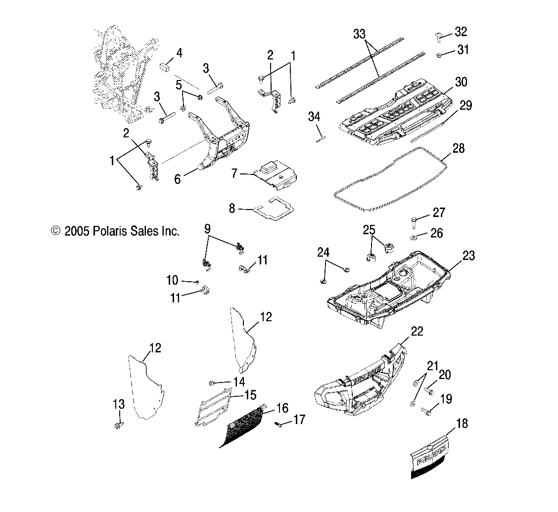 Part Number : 5413189 RADIATOR COVER  FRONT