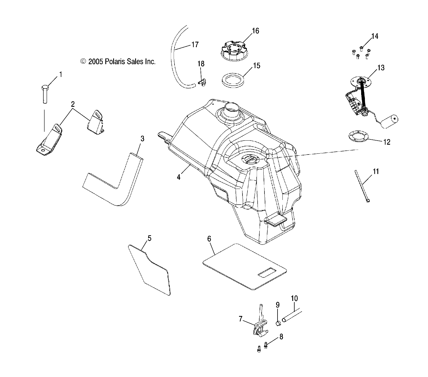 Foto diagrama Polaris que contem a peça 5812005