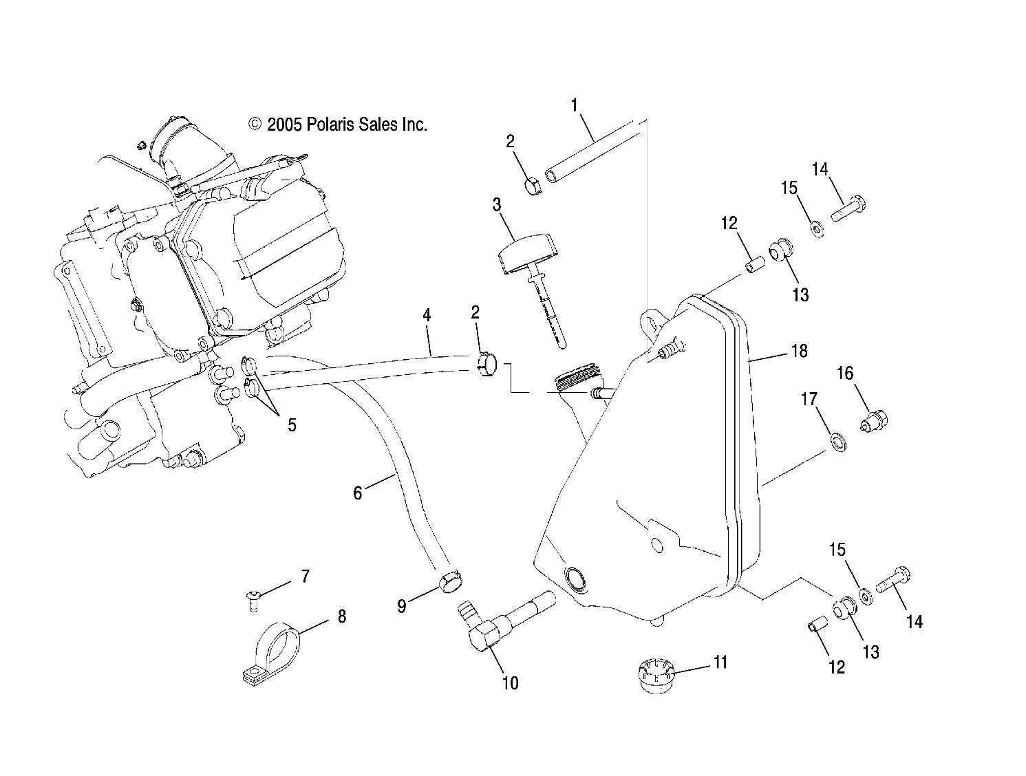 Foto diagrama Polaris que contem a peça 8450073-34