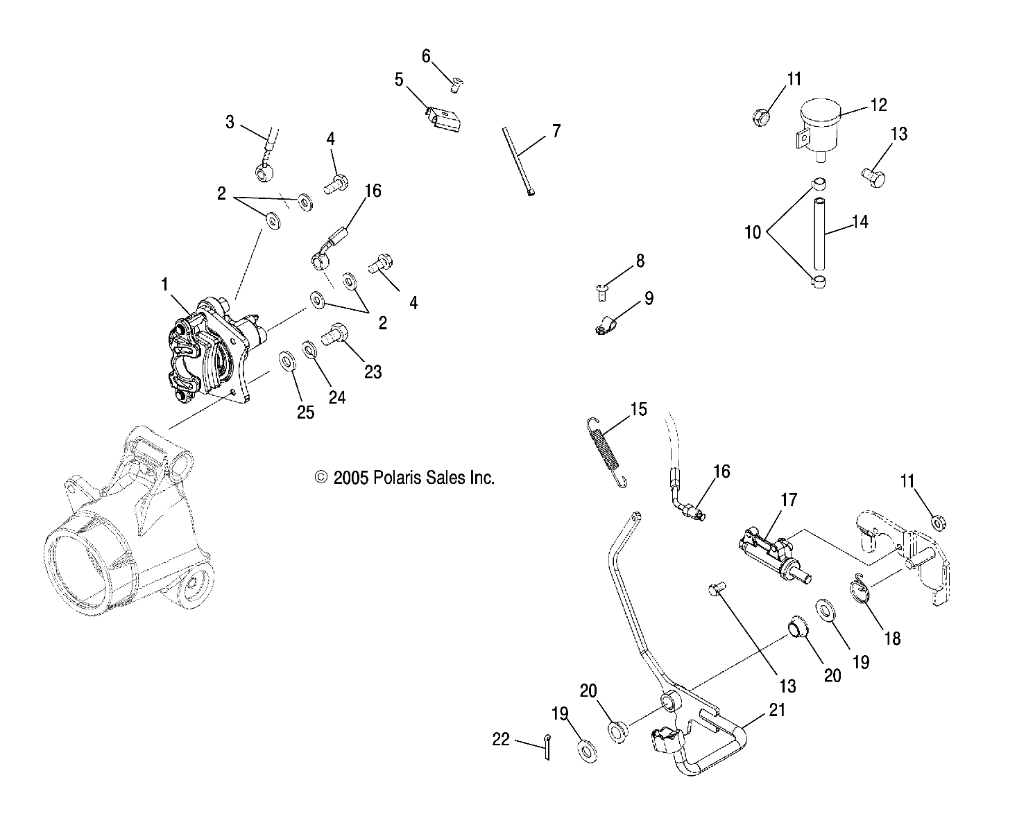 Foto diagrama Polaris que contem a peça 7042291