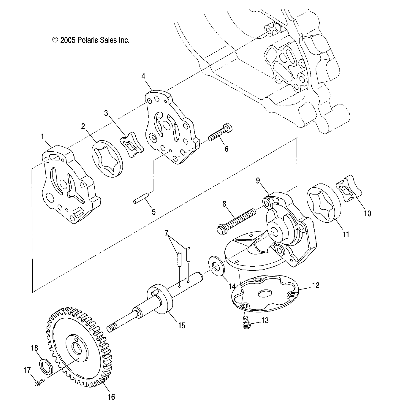 Foto diagrama Polaris que contem a peça 3088155