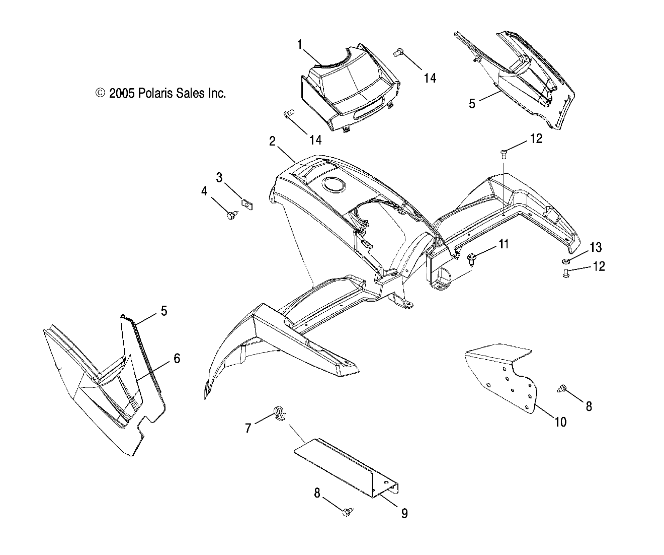 Foto diagrama Polaris que contem a peça 5435352-293