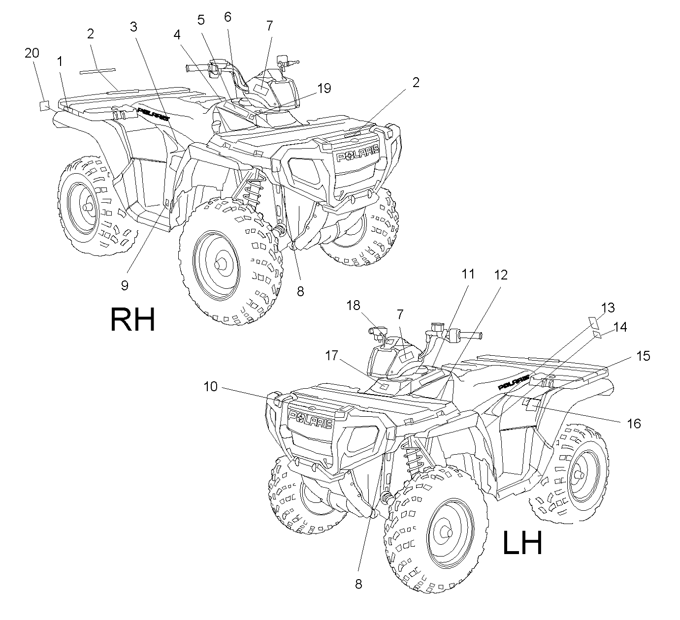 Foto diagrama Polaris que contem a peça 7173597