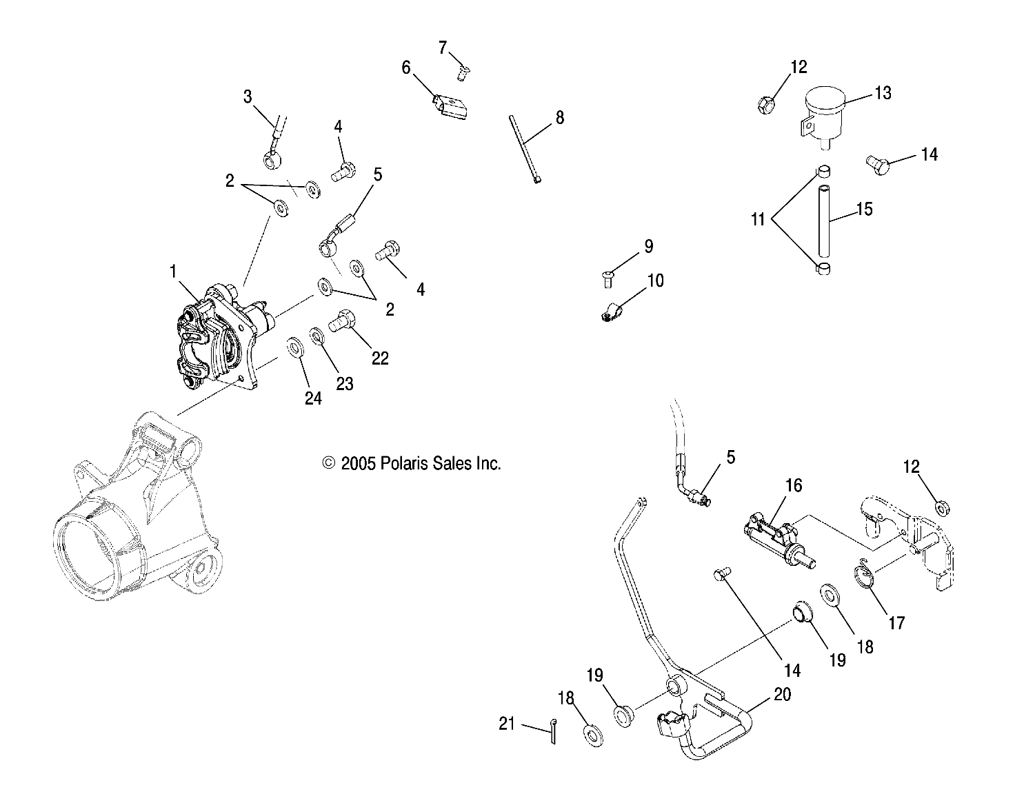 Foto diagrama Polaris que contem a peça 1910814-067